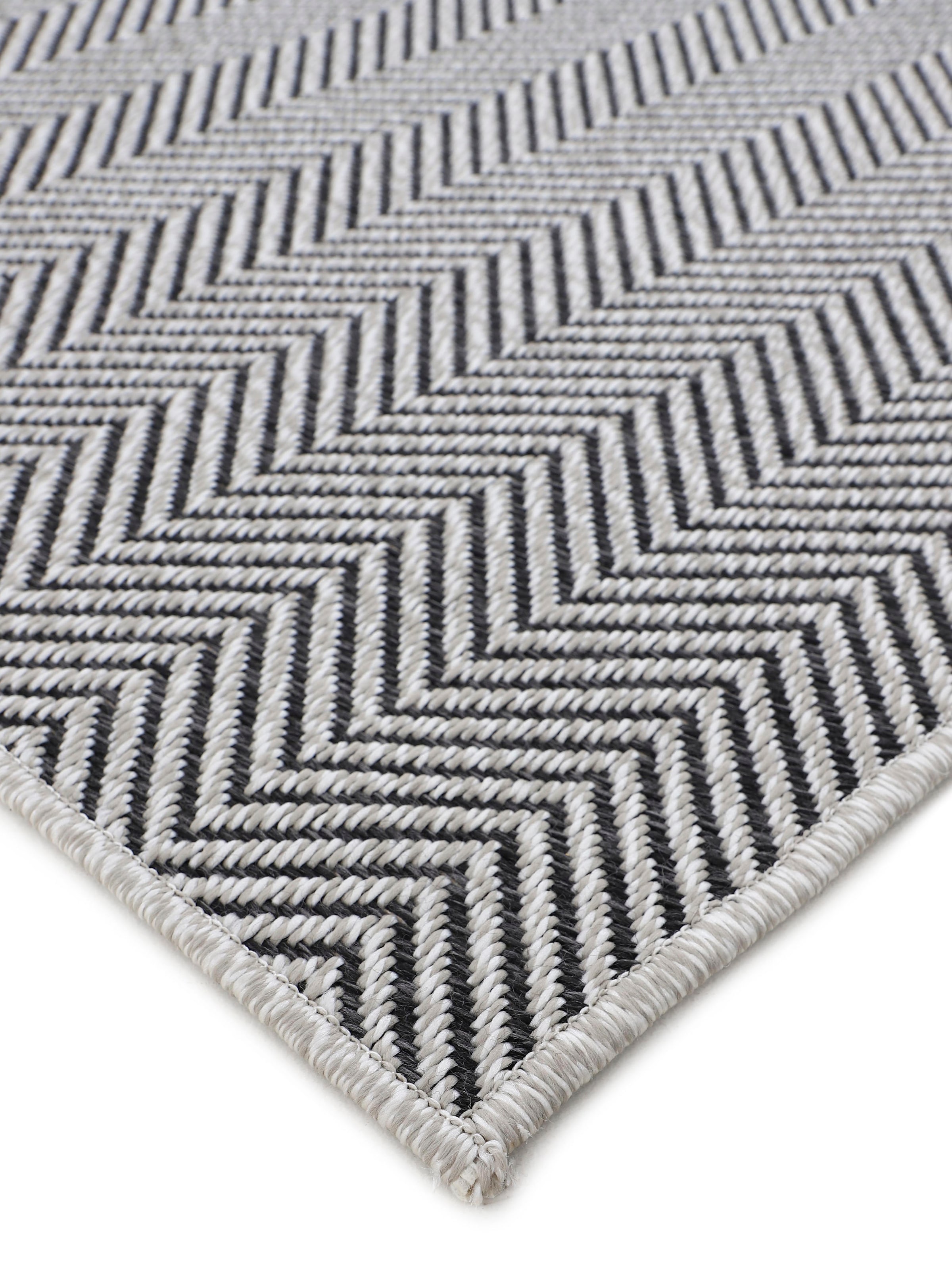 carpetfine Teppich »Boho 106«, rechteckig, 4 mm Höhe, robustes Flachgewebe, Sisal Optik, UV-beständig, Außenbereich