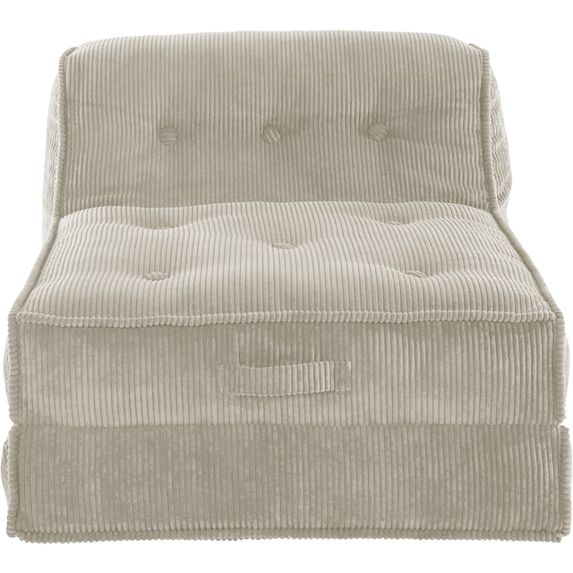 INOSIGN Sessel »Pia«, Loungesessel aus Cord, in 2 Größen, mit Schlaffunktion,  Pouf-Funktion. auf Raten kaufen