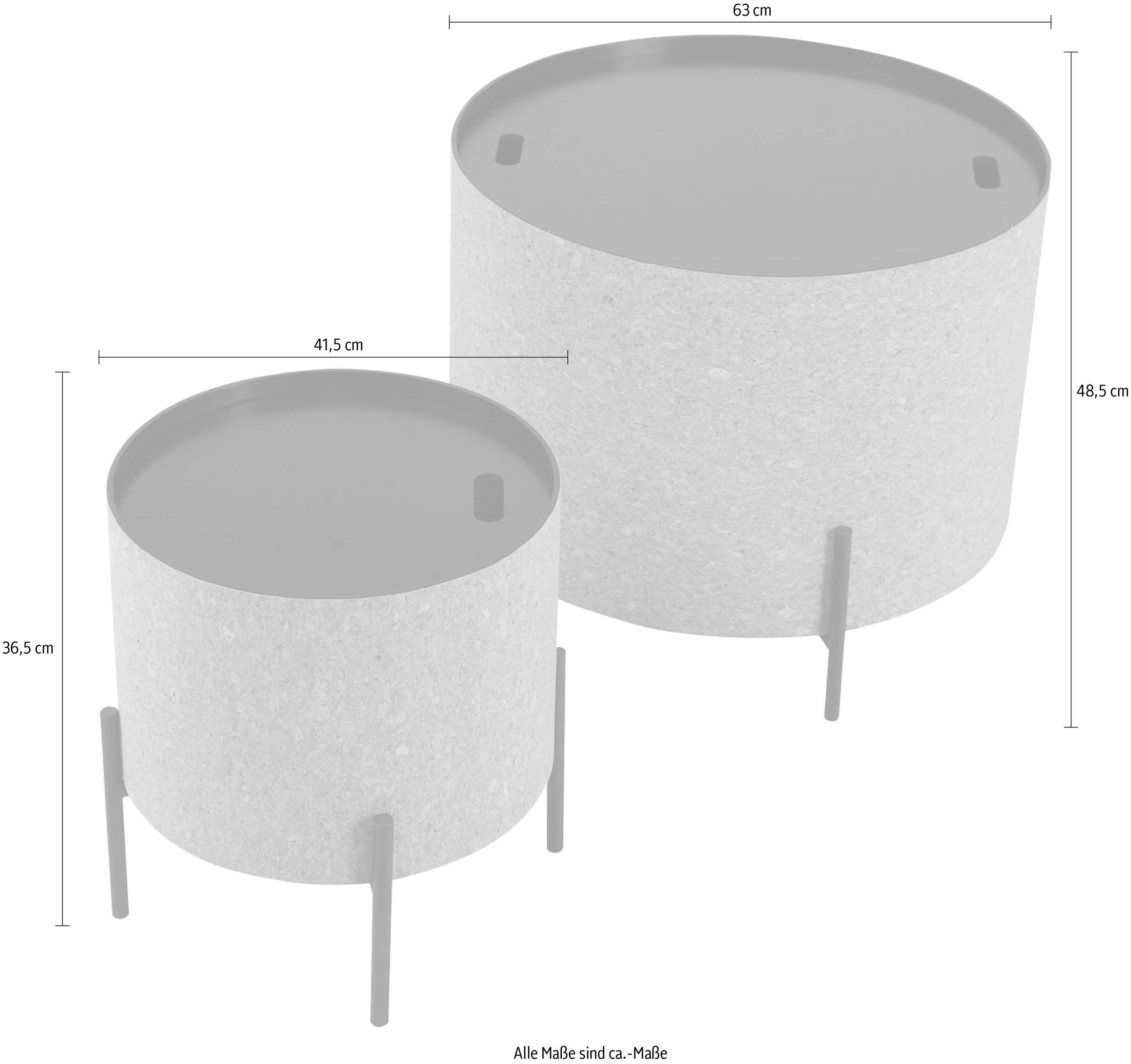 Home affaire Couchtisch, (Set, 2 St.), mit Stauraum im Inneren