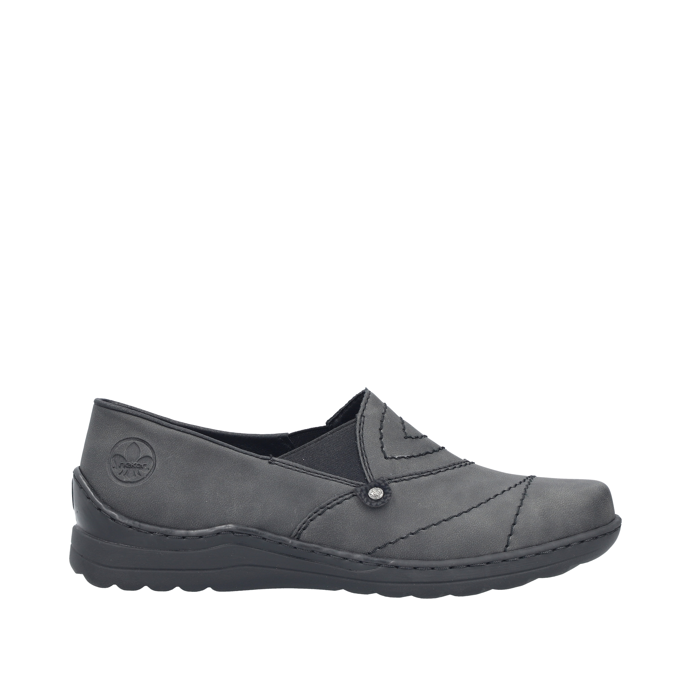 Rieker Slipper  Halbschuh, Schlupfschuh mit Ziernaht und Gummizug