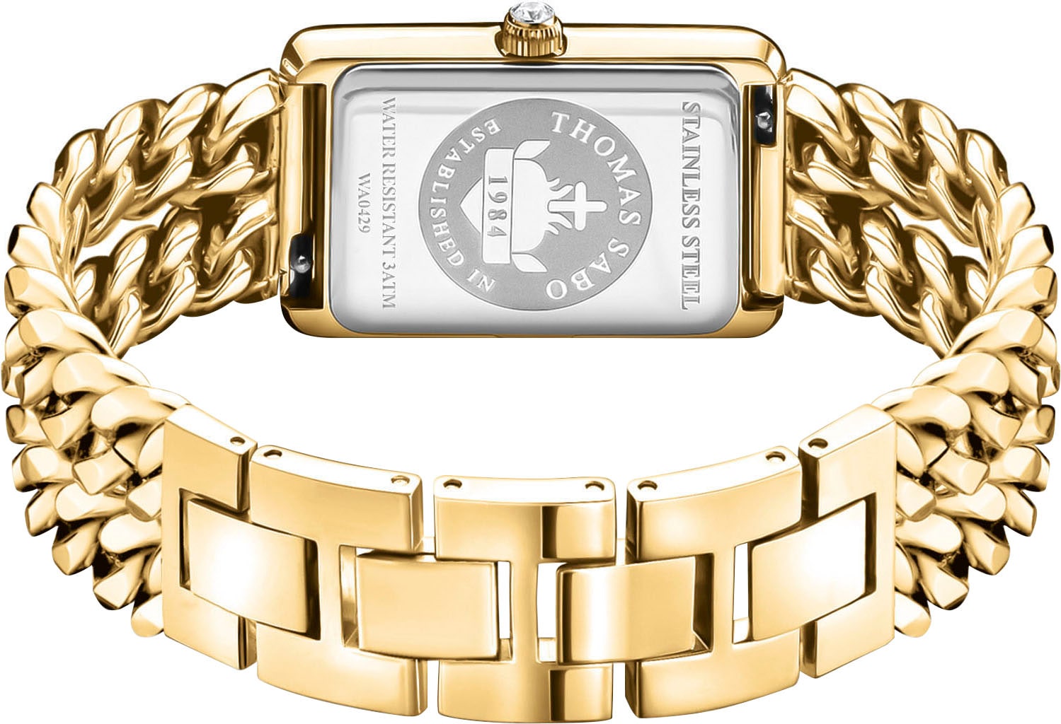 THOMAS SABO Quarzuhr »ELEGANCE«, Armbanduhr, Damenuhr, Edelstahlarmband, analog, Tag, Zirkonia (synth.)