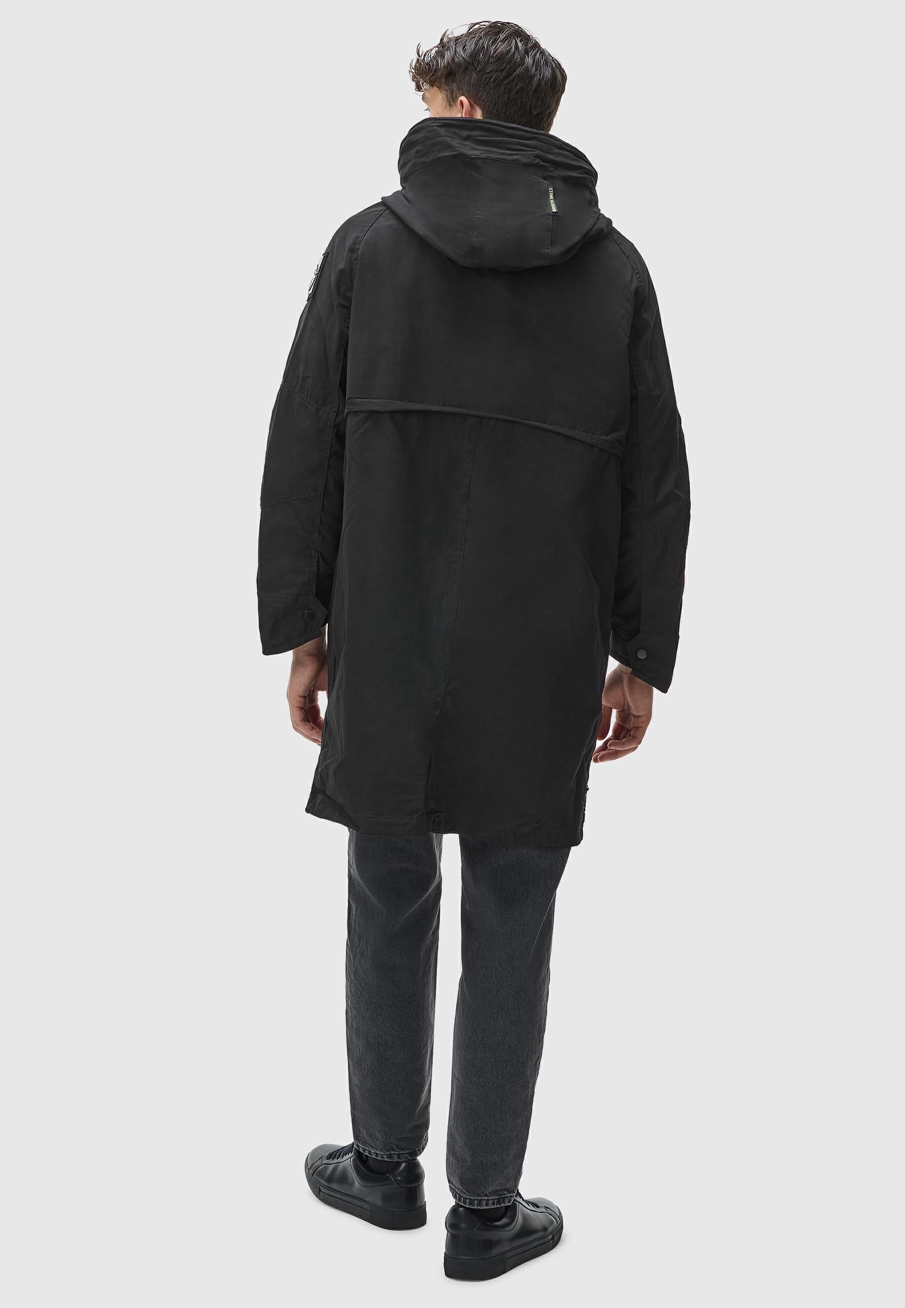 Stone Harbour Kurzmantel »Kurzmantel Yaroon«, Cooler Herren Übergangsmantel mit großer Kapuze
