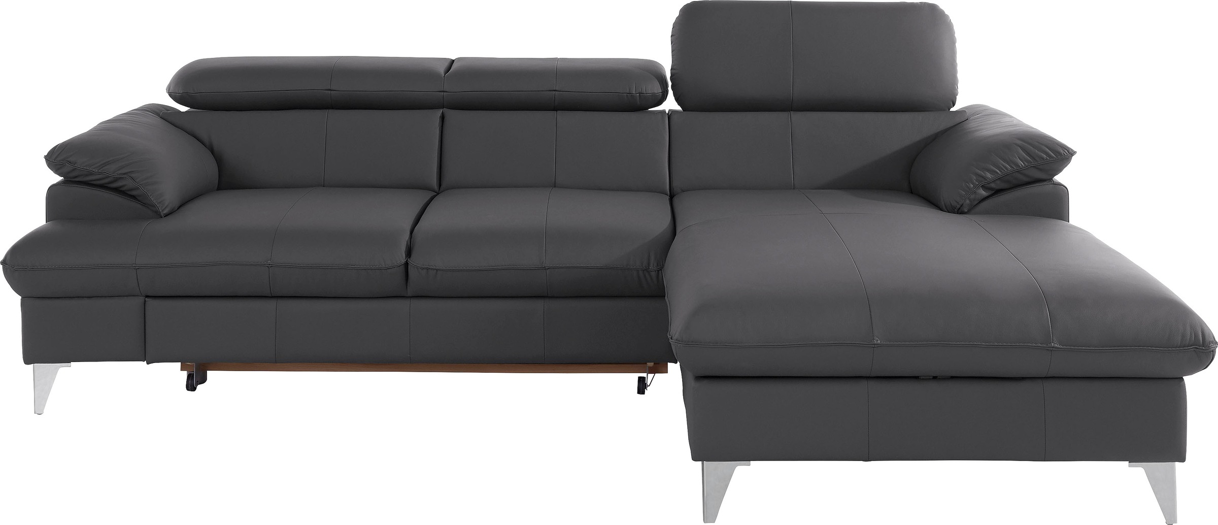 COTTA Polstergarnitur »Caluso L-Form«, (2 tlg.), Set bestehend aus: Ecksofa mit Kopfteilverstellung & Hocker