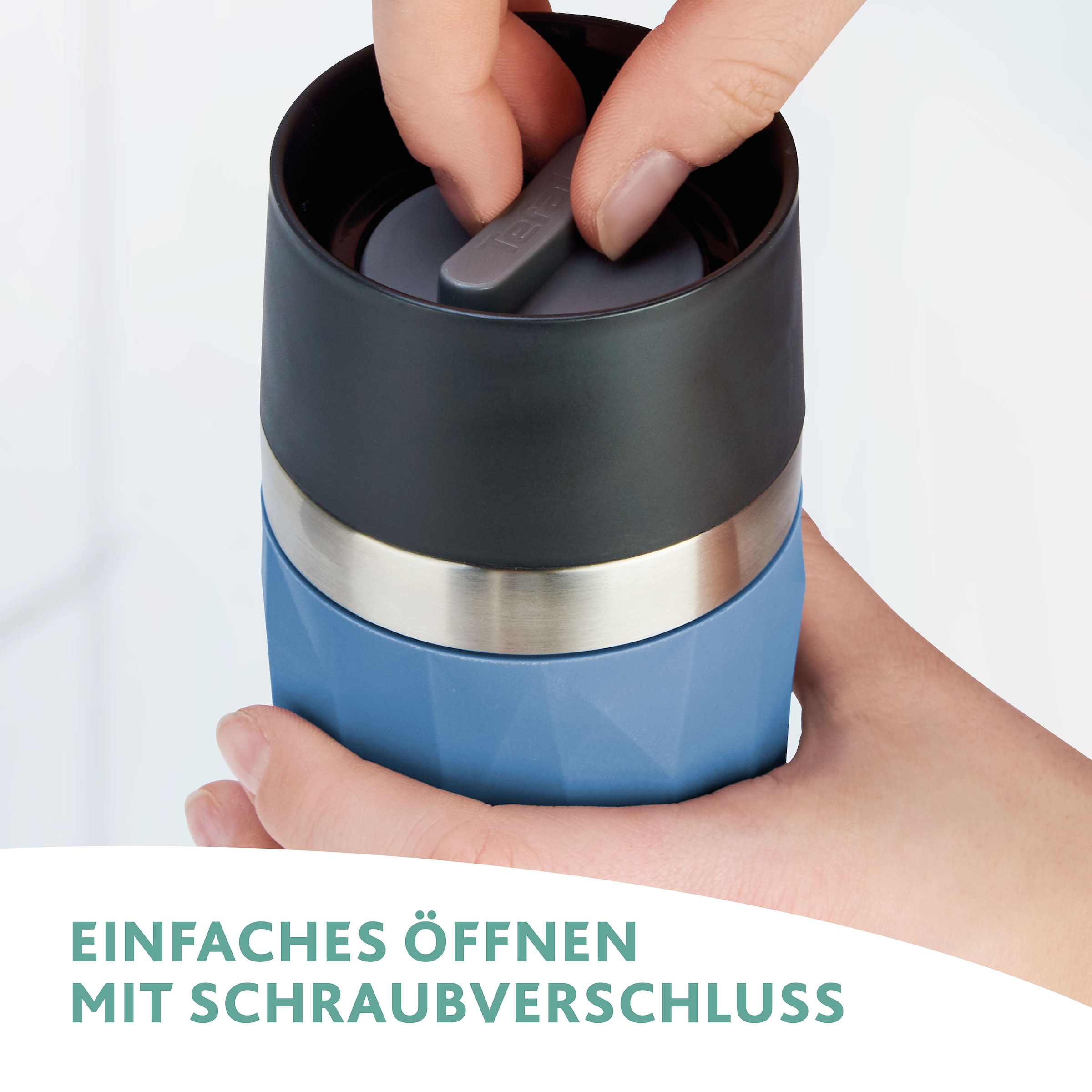 Emsa Thermobecher »Travel Mug Compact«, 0,3L, Edelstahl, 3h warm/6h kalt, 360°Trinköffnung, spülmaschinenfest