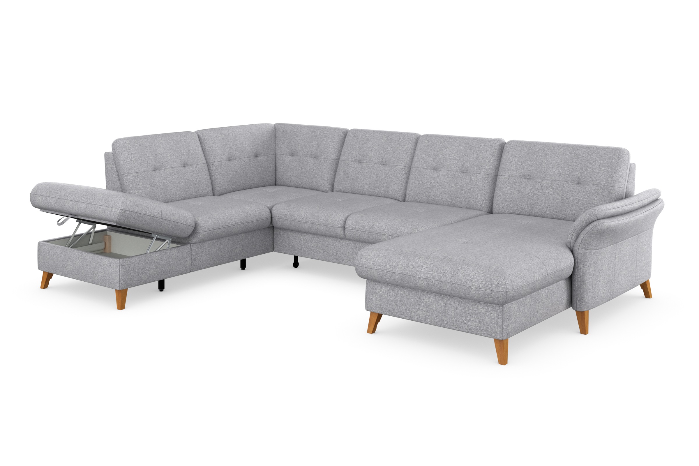 sit&more Wohnlandschaft »Göteborg«, inkl. Sitztiefenverstellung, wahlweise mit Bettfunktion & Bettkasten