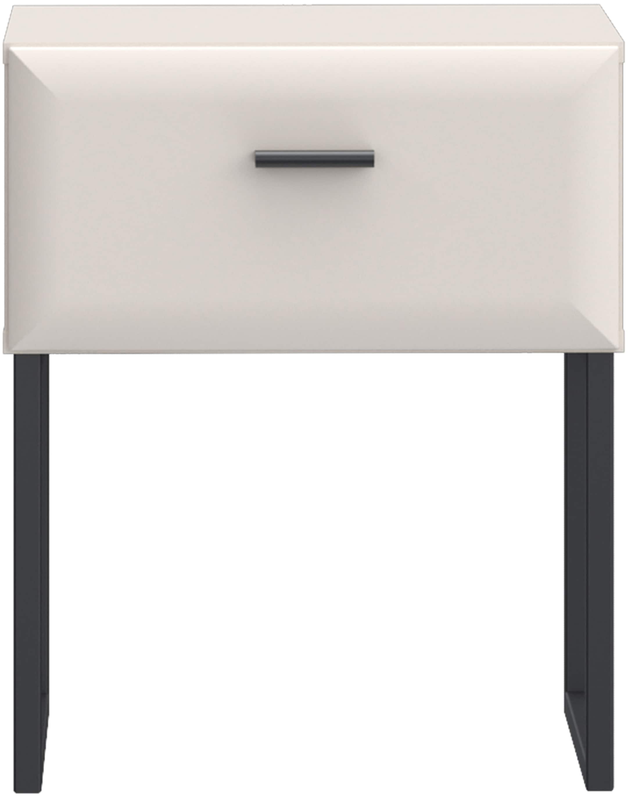 FORTE Nachtkommode »Akihisa mit Schubkasten und Metallfüßen« B/H/T 45,2/54,6/38 cm, Metallfüße, Schubkasten