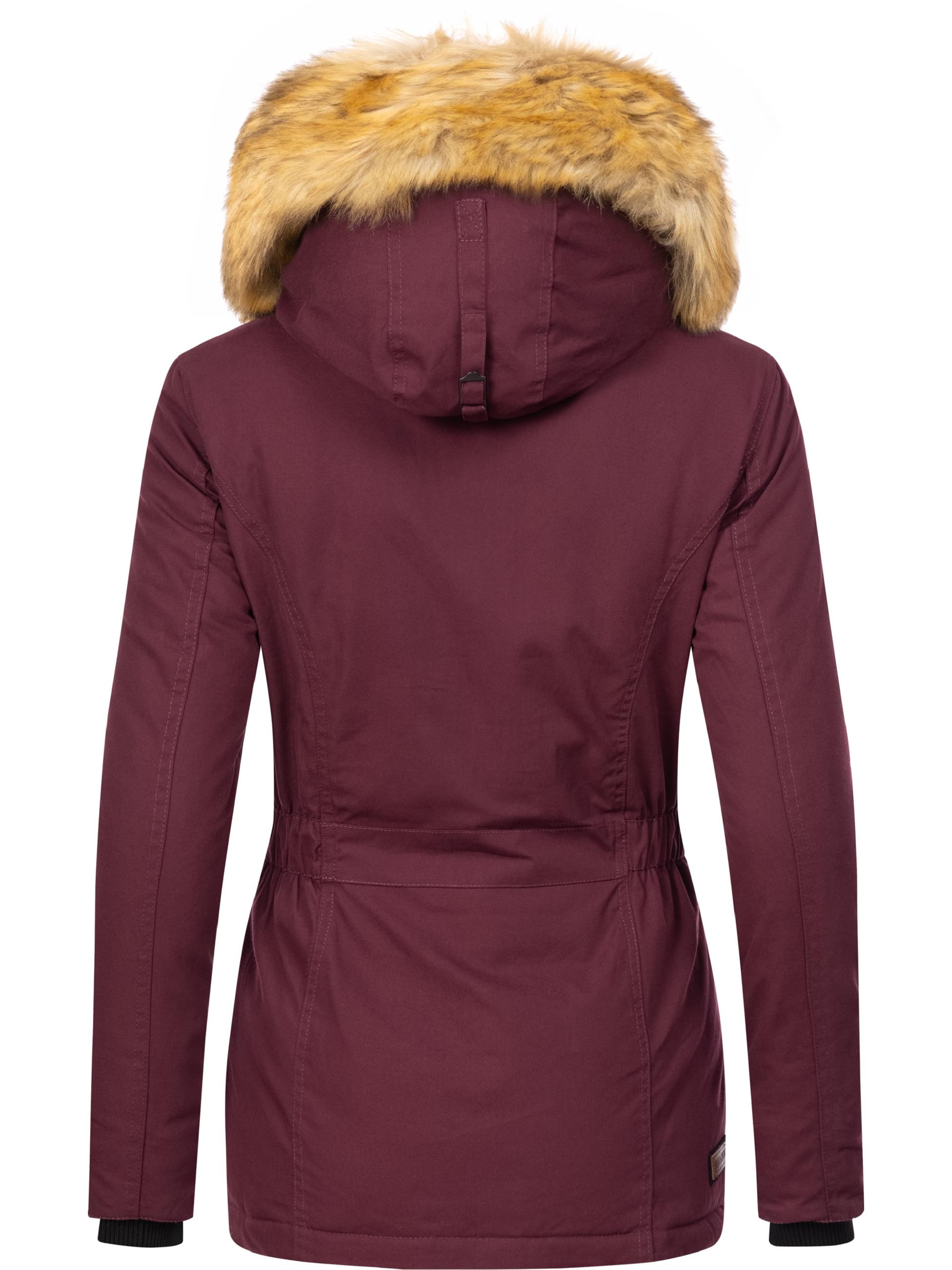 Navahoo Winterjacke »Winterjacke Laura«, mit Kapuze, edler Parka mit Kunstfell-Kapuze