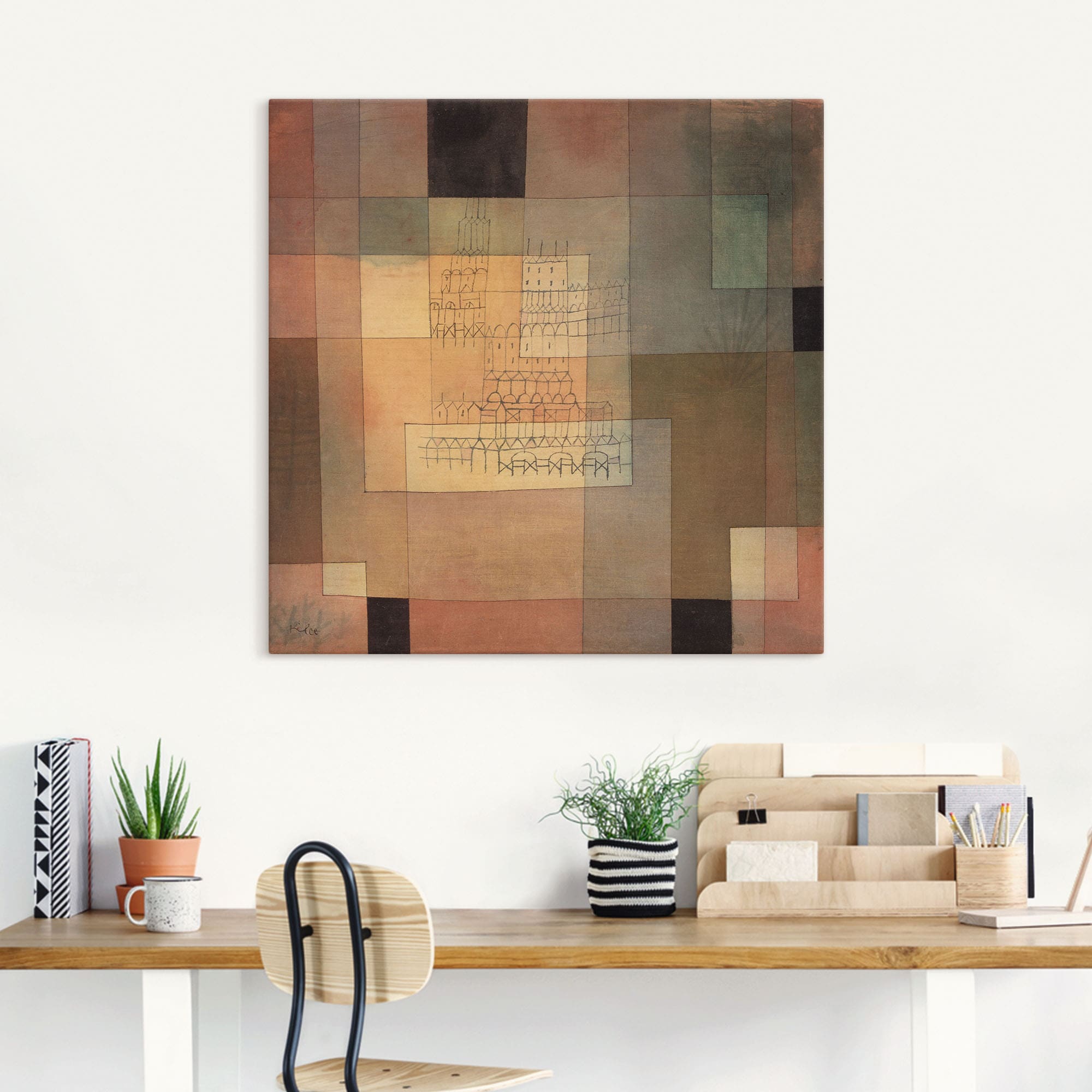 Artland Leinwandbild »Polyphone Architektur. 1930«, Muster, (1 St.), auf Keilrahmen gespannt