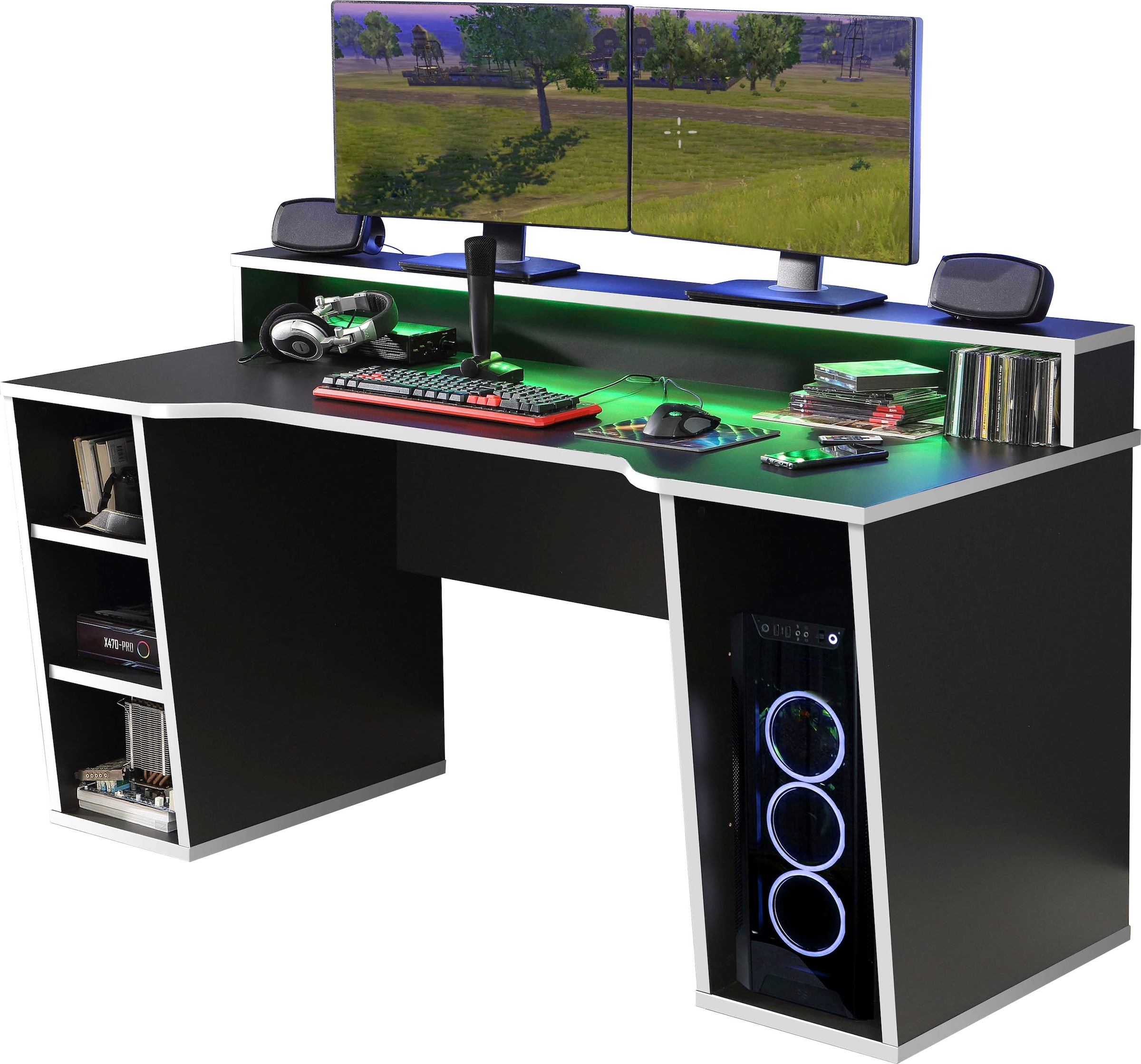 FORTE Gamingtisch »Tezaur«, mit RGB-Beleuchtung, cm auf Breite bestellen Rechnung 160