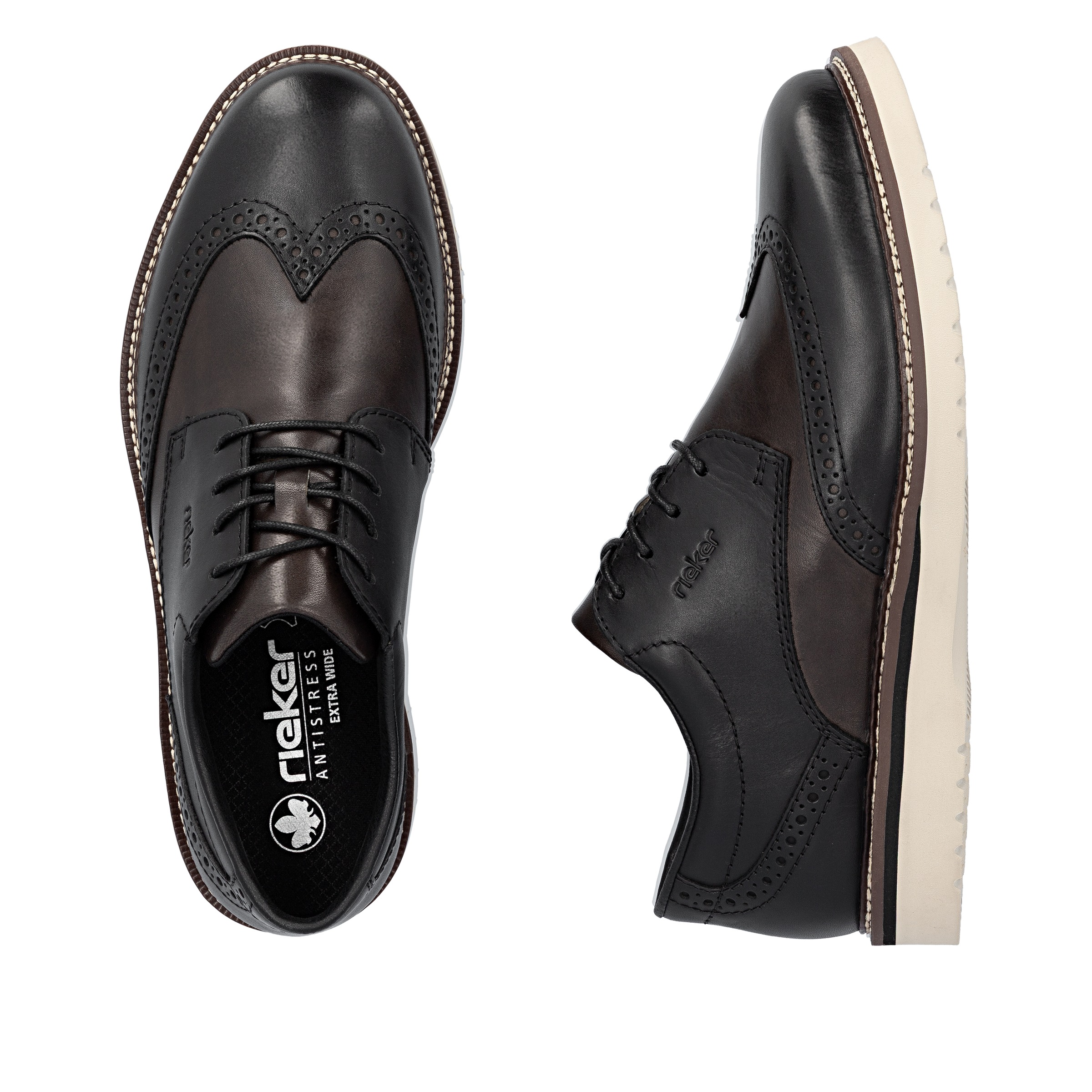 Rieker Schnürschuh  Schnürschuh, Business-Schnürer, Lyralochung, in bequemer Form