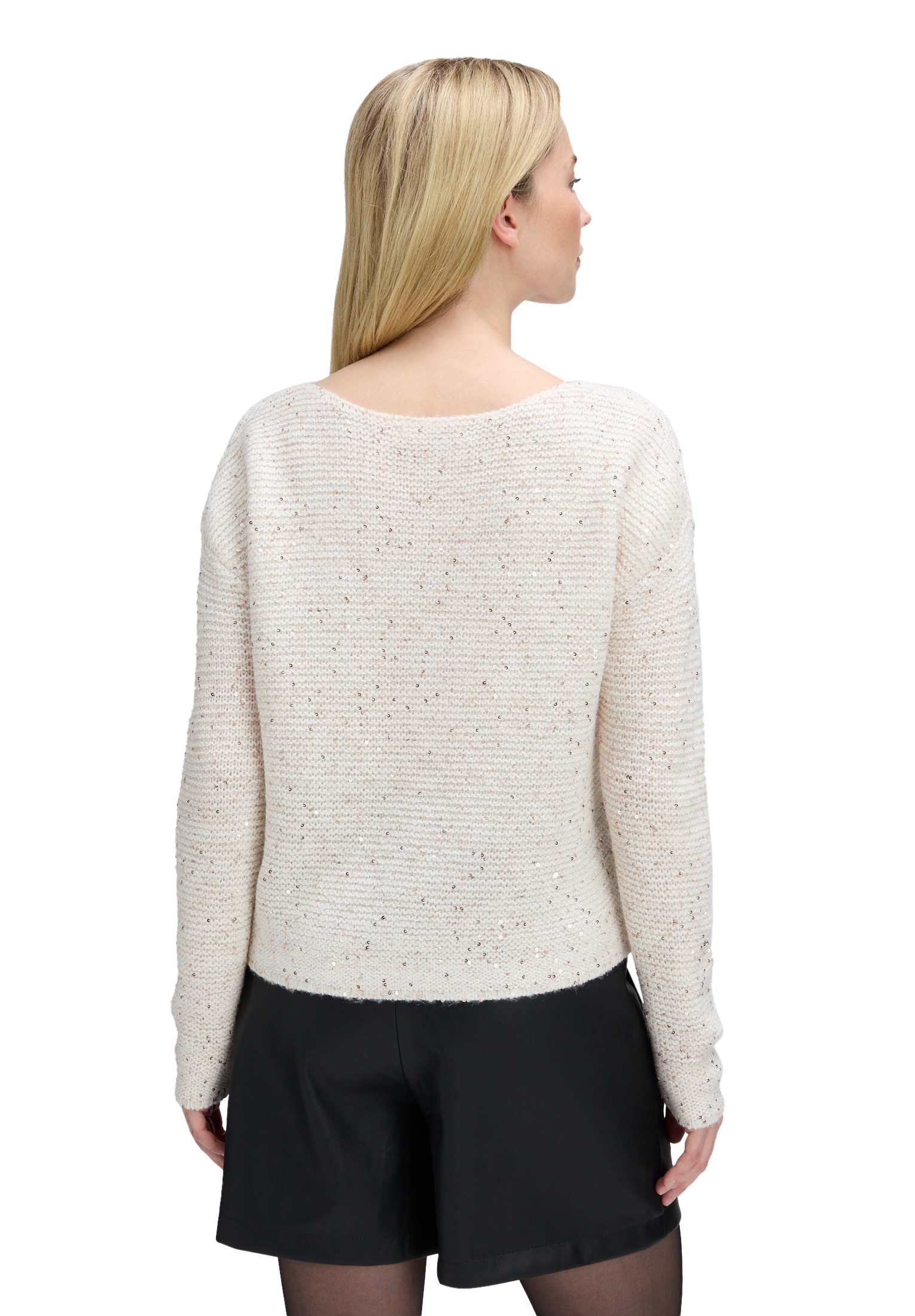 Betty&Co Strickpullover »Strickpullover mit Pailletten«
