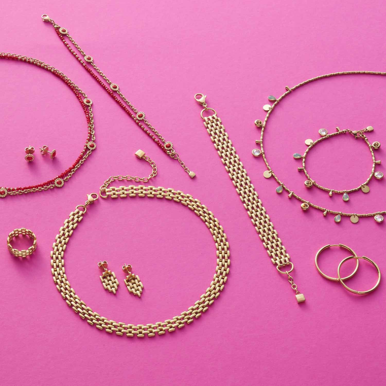 LEONARDO Armband »Ella« mit Glasstein, Zirkonia (synth.)