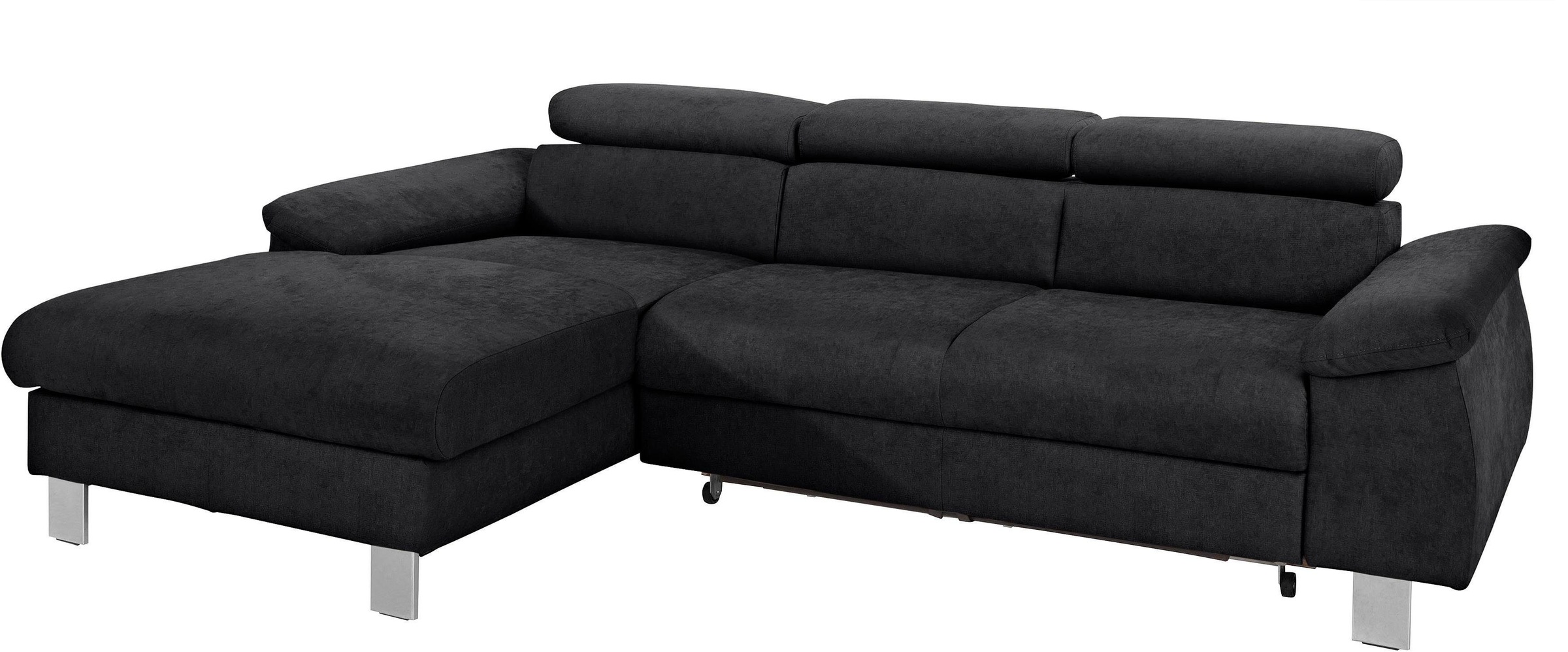 COTTA Polstergarnitur »Komaris L-Form«, (Set), Set bestehend aus: Ecksofa mit Kopfteilverstellung & Hocker