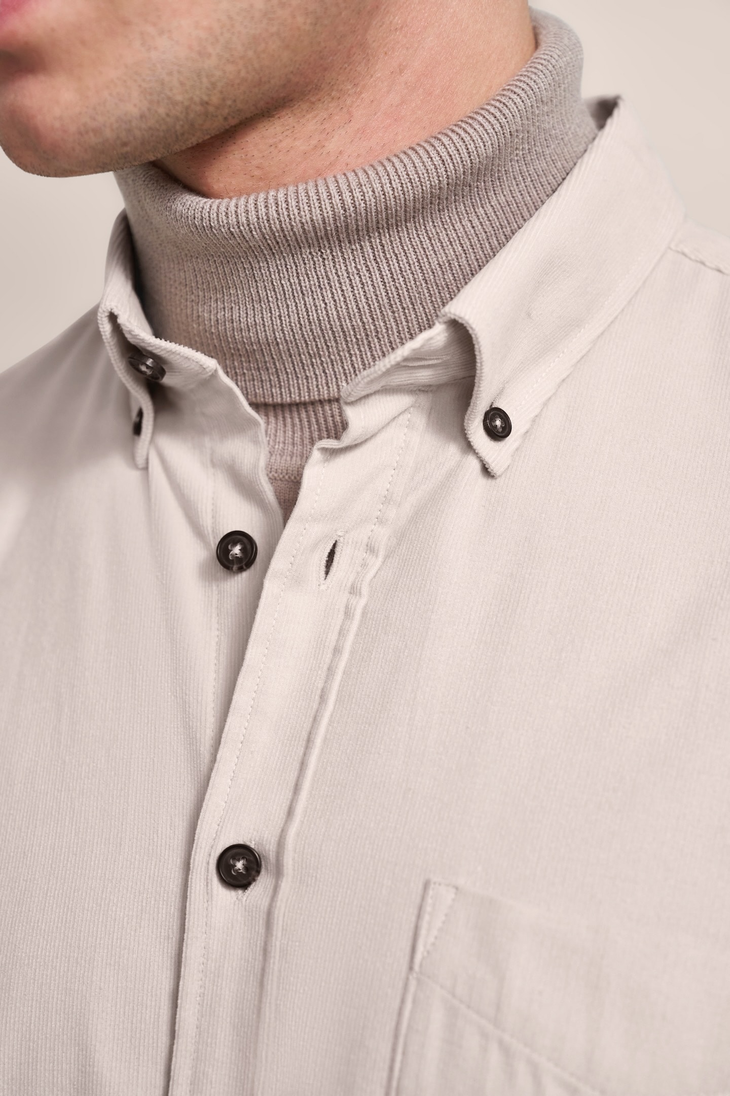 bugatti Langarmhemd aus modernem Feincord