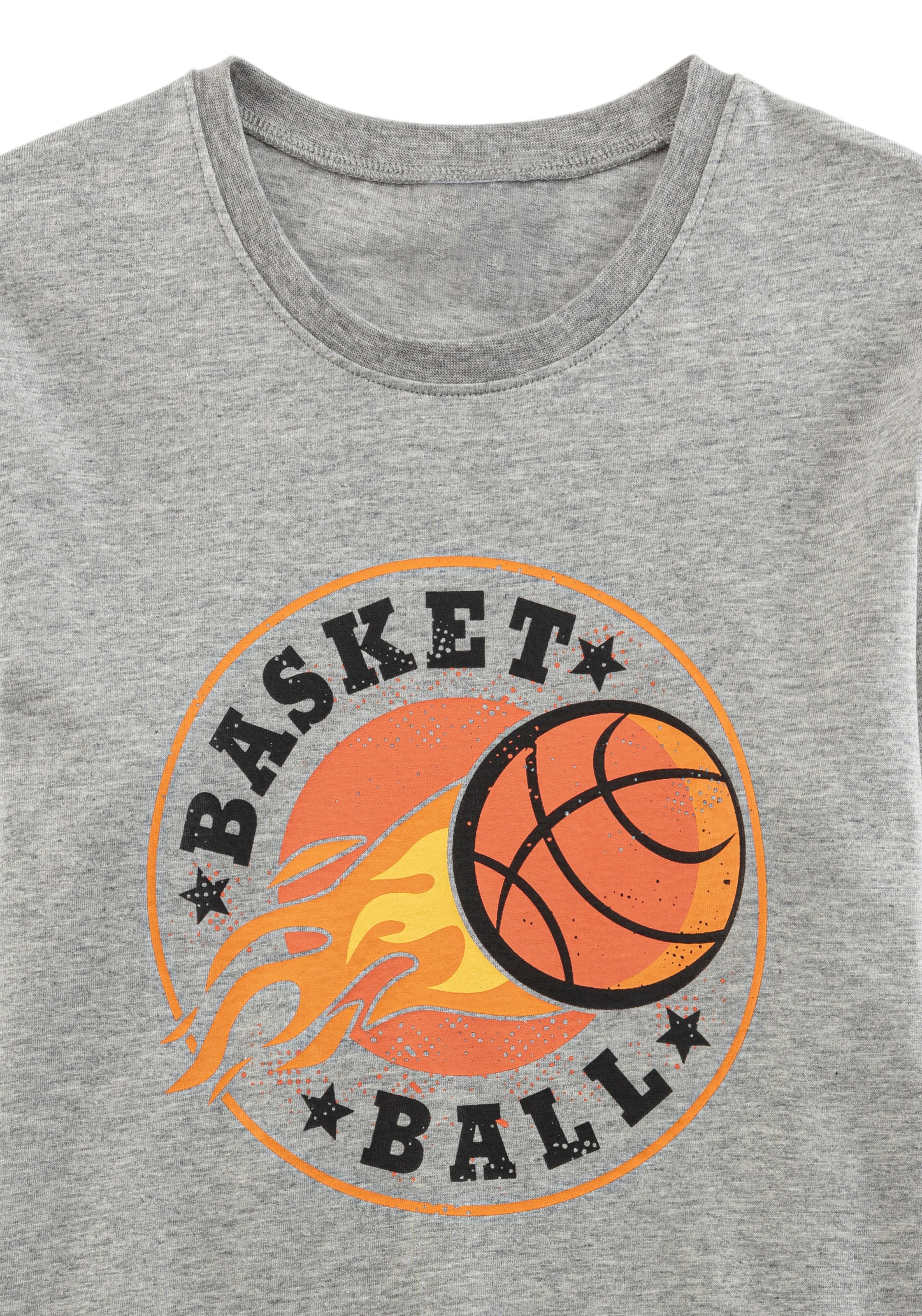 AUTHENTIC LE JOGGER Pyjama, (2 tlg., 1 Stück), Schlafanzug mit Basketball-Aufdruck