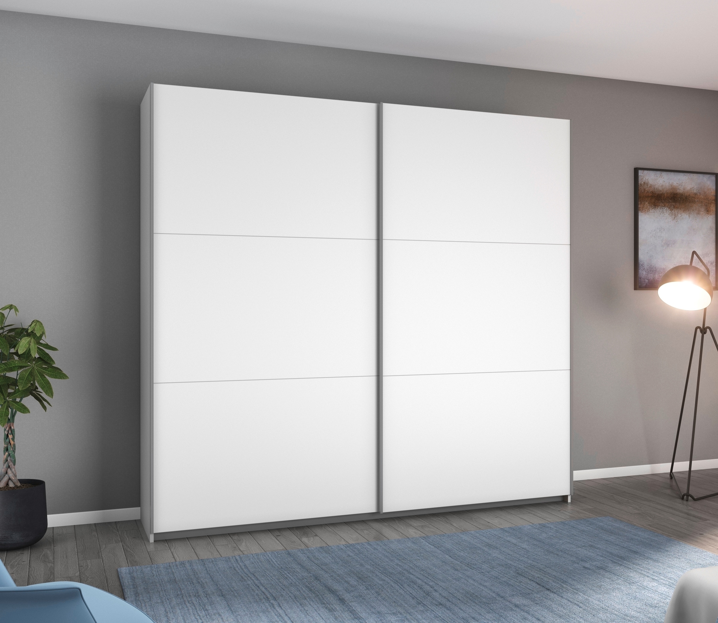 rauch Schwebetürenschrank »AURELIO Kleiderschrank Garderobe TOPSELLER OTTO´s CHOICE« 3 verschiedene Ausstattungsvarianten Griffe aus Metall MADE IN GERMANY