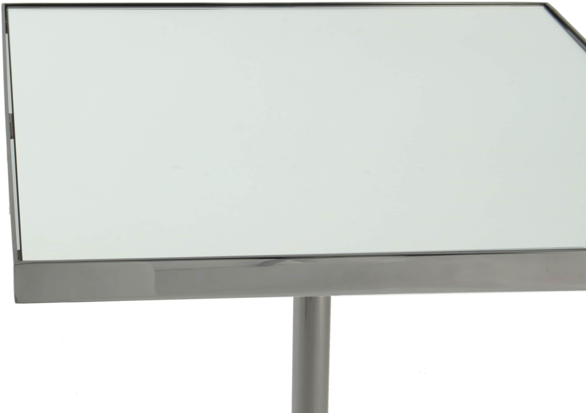 Kayoom Beistelltisch »Leva 125, Ablagefläche für Deko, Edelstahlgestell, Spiegelglasplatte« 1 Stk. tlg. modern, stabil, edel, modern, Edelstahlgestell