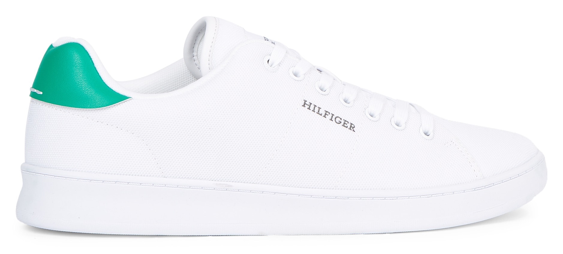 Tommy Hilfiger Sneaker »COURT CUPSOLE PIQUE TEXTILE«, Freizeitschuh, Halbschuh, Schnürschuh mit seitlichem Logoschriftzug