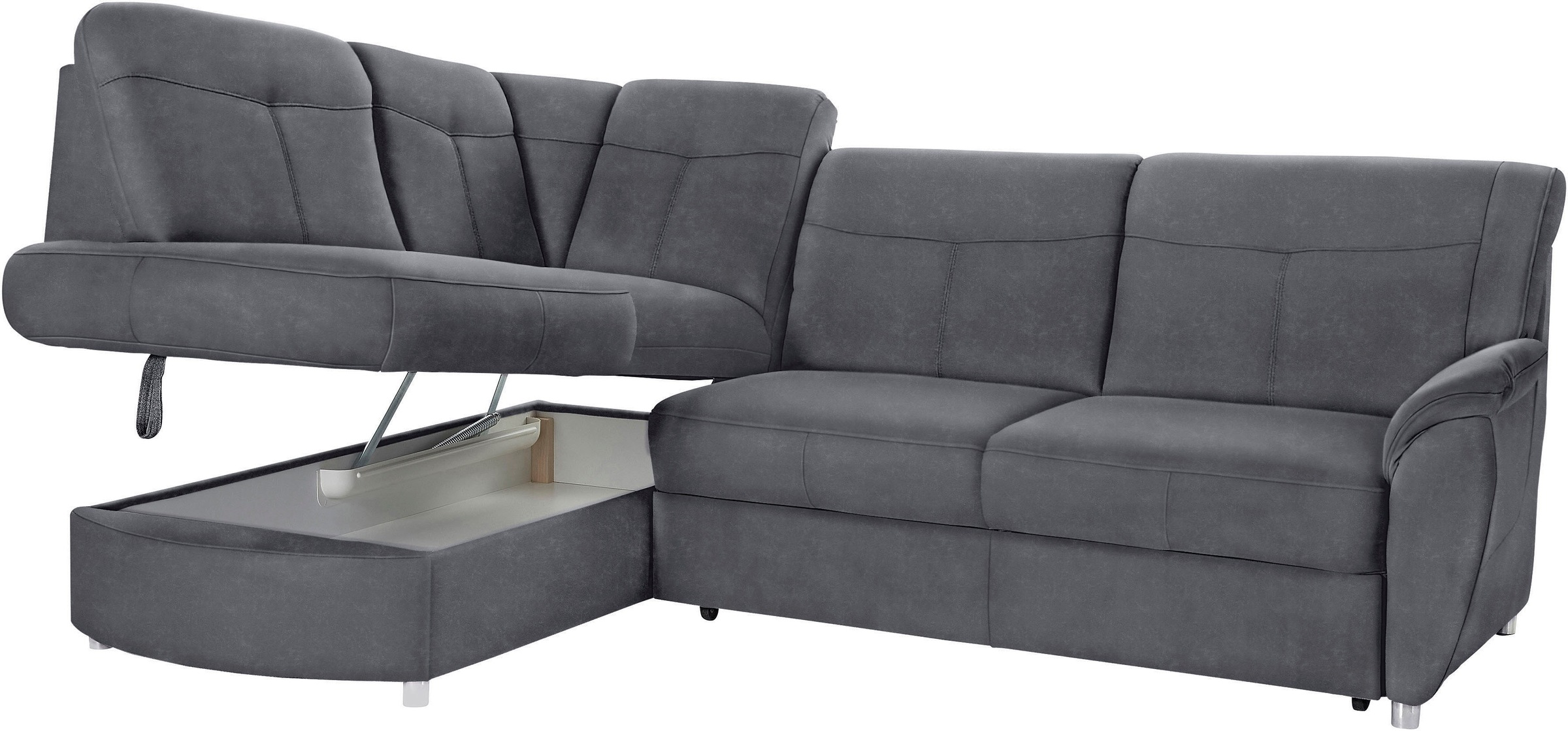 sit&more Ecksofa »Sonoma L-Form«, wahlweise mit Bettfunktion und Bettkasten