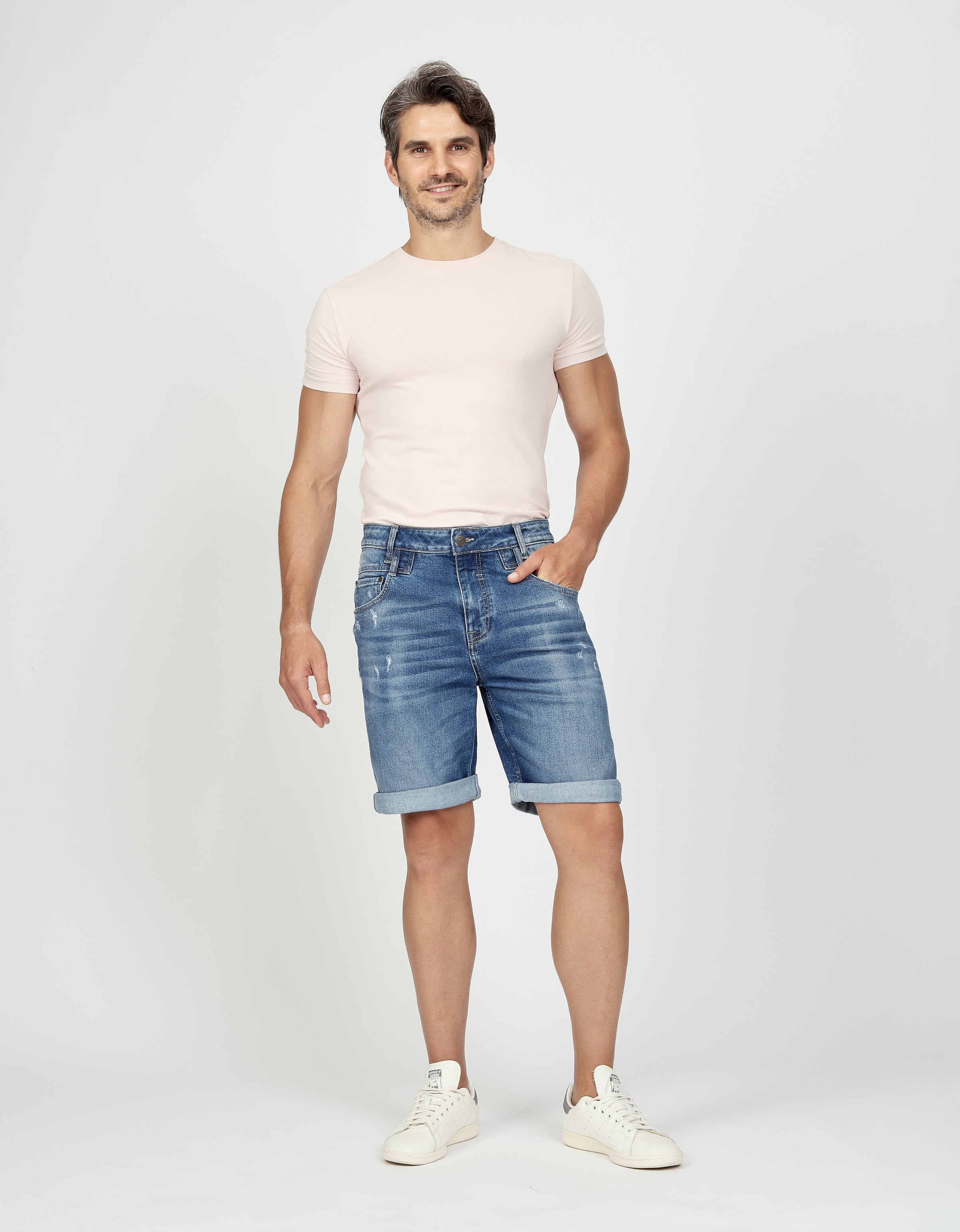 GANG Jeansshorts »94MARCO«, mit Doppelbunddetail