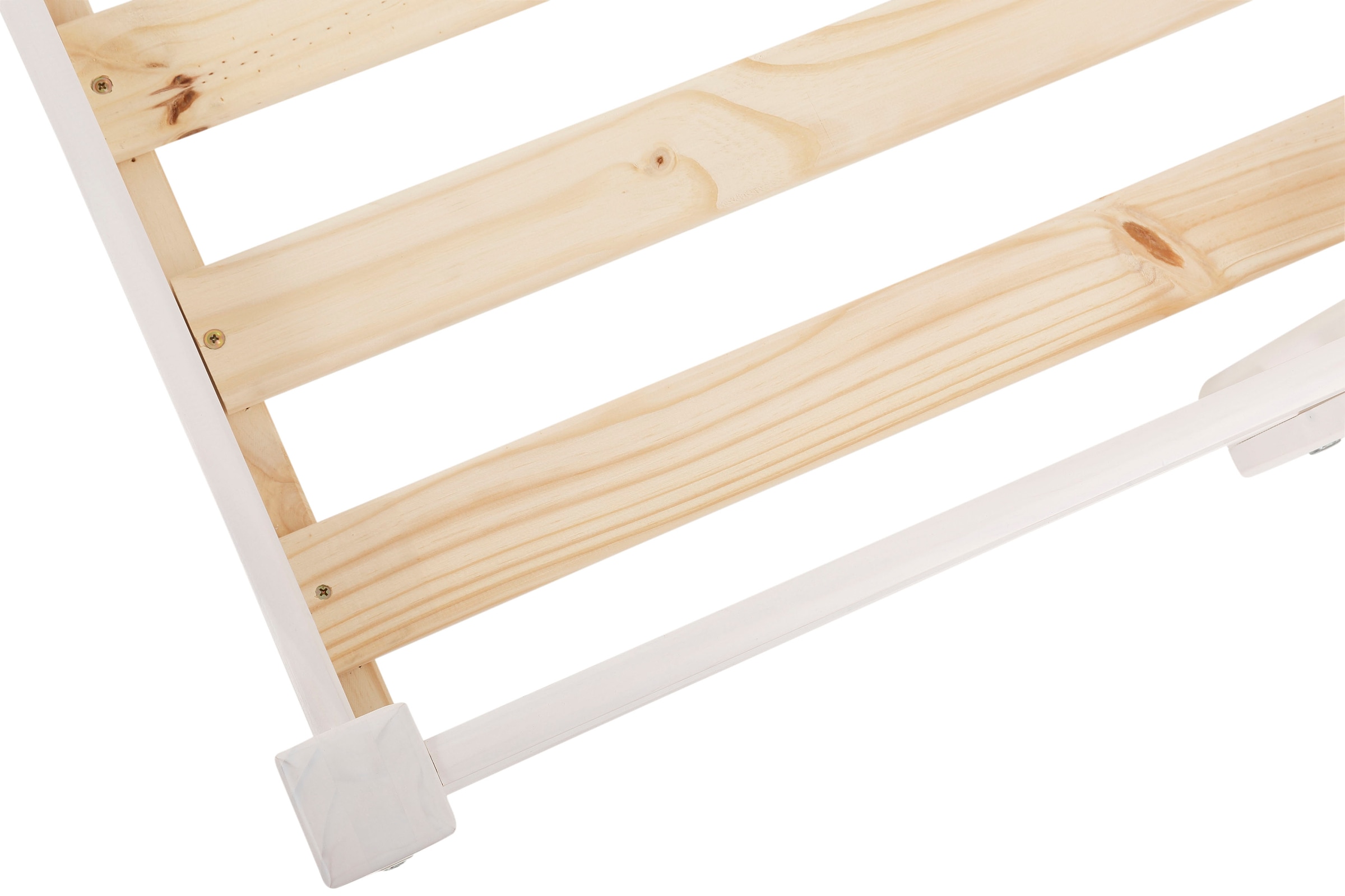 Lüttenhütt Kinderbett »Alpi, Hochbett, Stellfläche unter dem Bett« Kiefernholz, Inklusive Leiter und Lattenrost, Liegefläche 90x200 cm