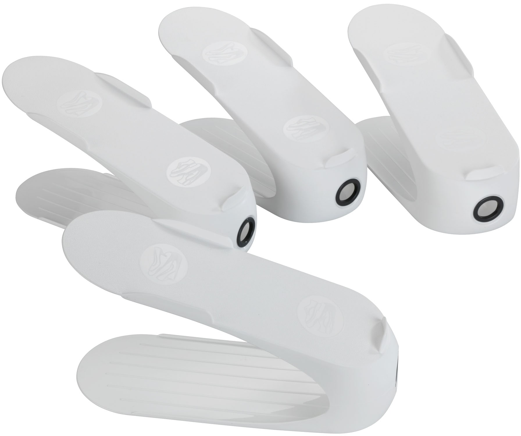 Maximex Schuhstapler »4er«, (Set, 4 tlg.), Schuhhalter, 50 % mehr Platz im Schuhschrank, Kunststoff, 4-teilig