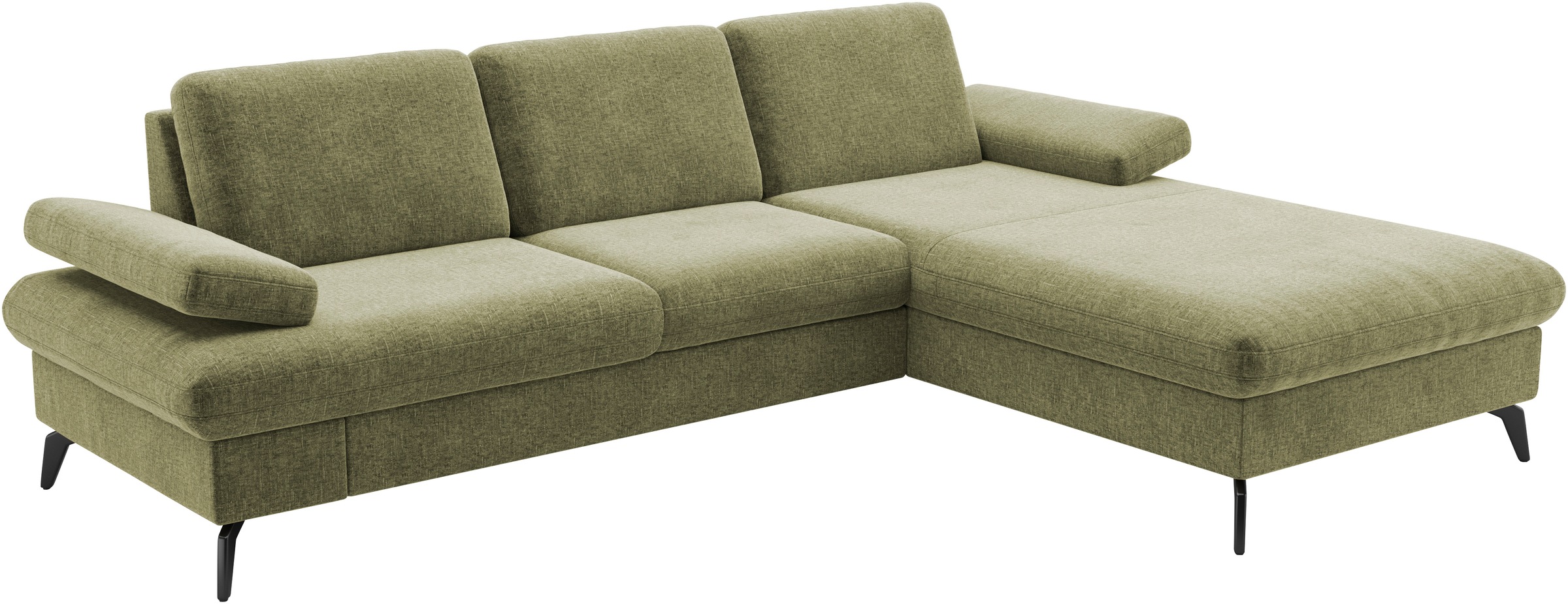 sit&more Ecksofa »Morris Jubi L-Form«, inkl. Armteilfunktion und 1 Zierkissen, wahlweise mit Bettfunktion