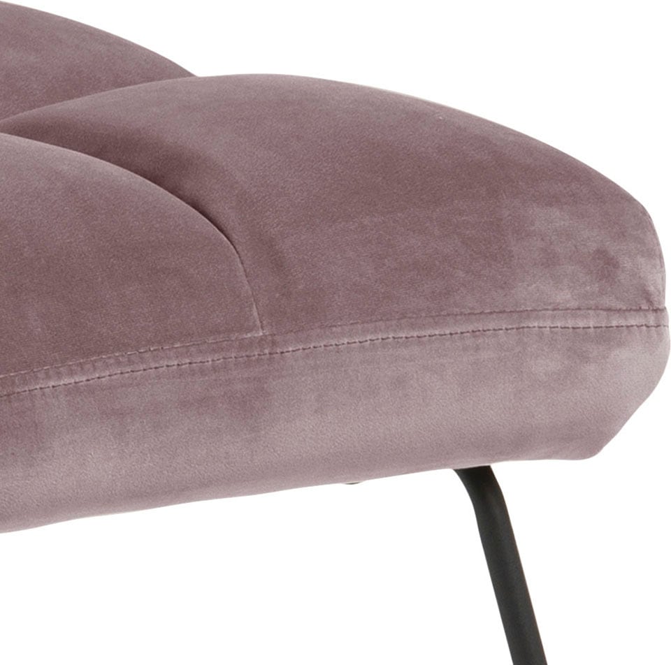 ACTONA GROUP Loungesessel 1,  Samtvelours und quadratische Steppnähte, verschiedene Variationen