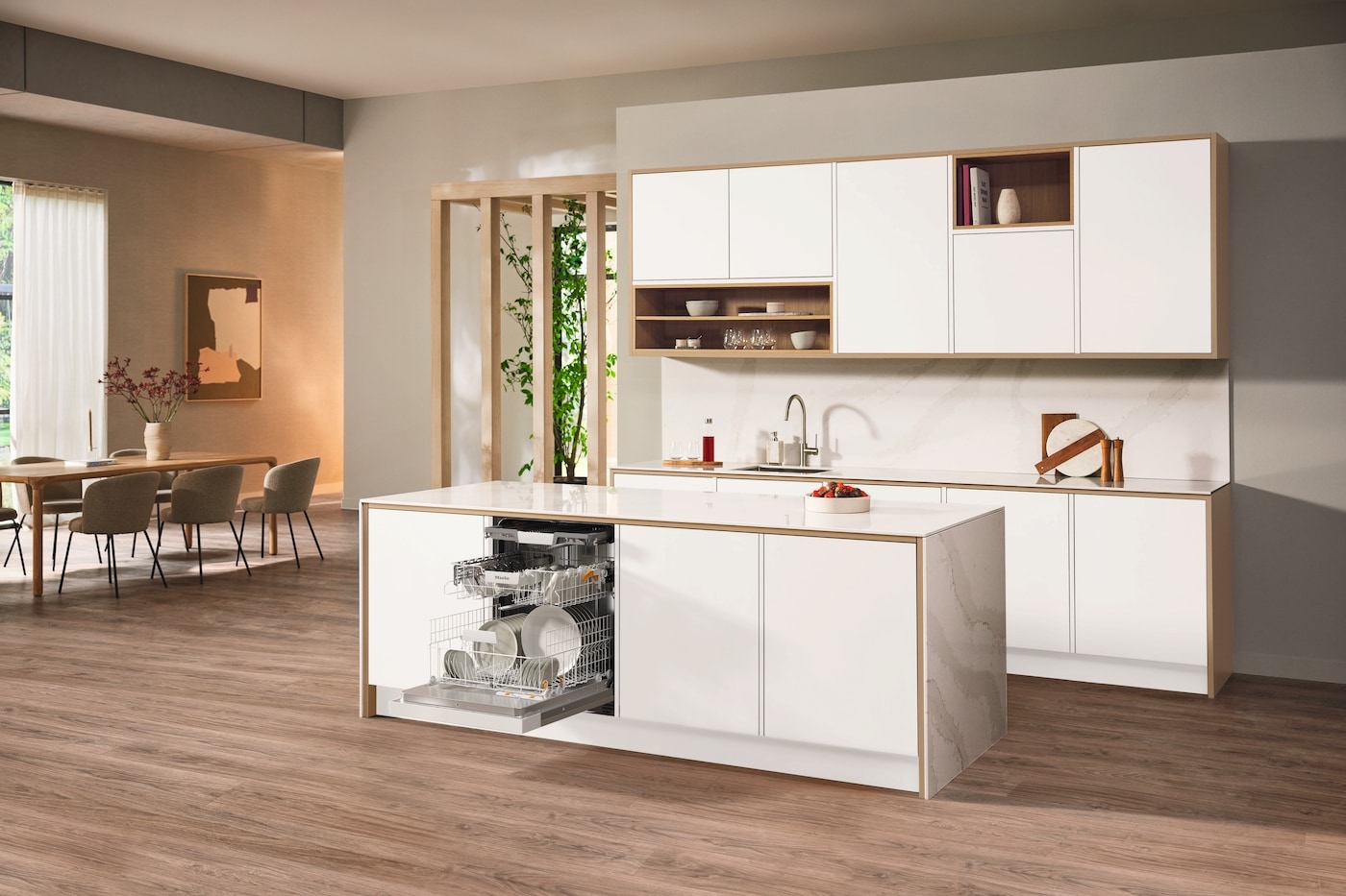 Miele teilintegrierbarer Geschirrspüler »G 5811 SCi Active Plus Brillantweiß«, 14 Maßgedecke