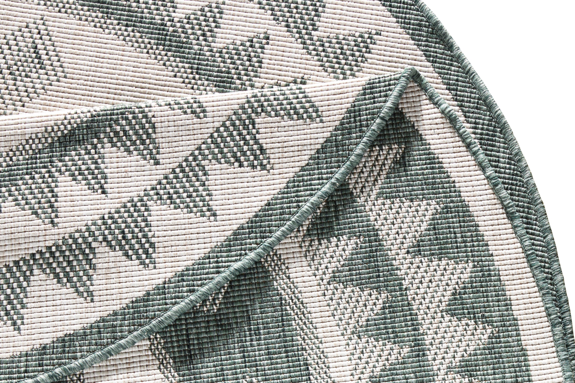 NORTHRUGS Teppich »Jamaica«, rund, 5 mm Höhe, In-& Outdoor, Wetterfest, Balkon, Garten, Wohnzimmer, Wasserfest