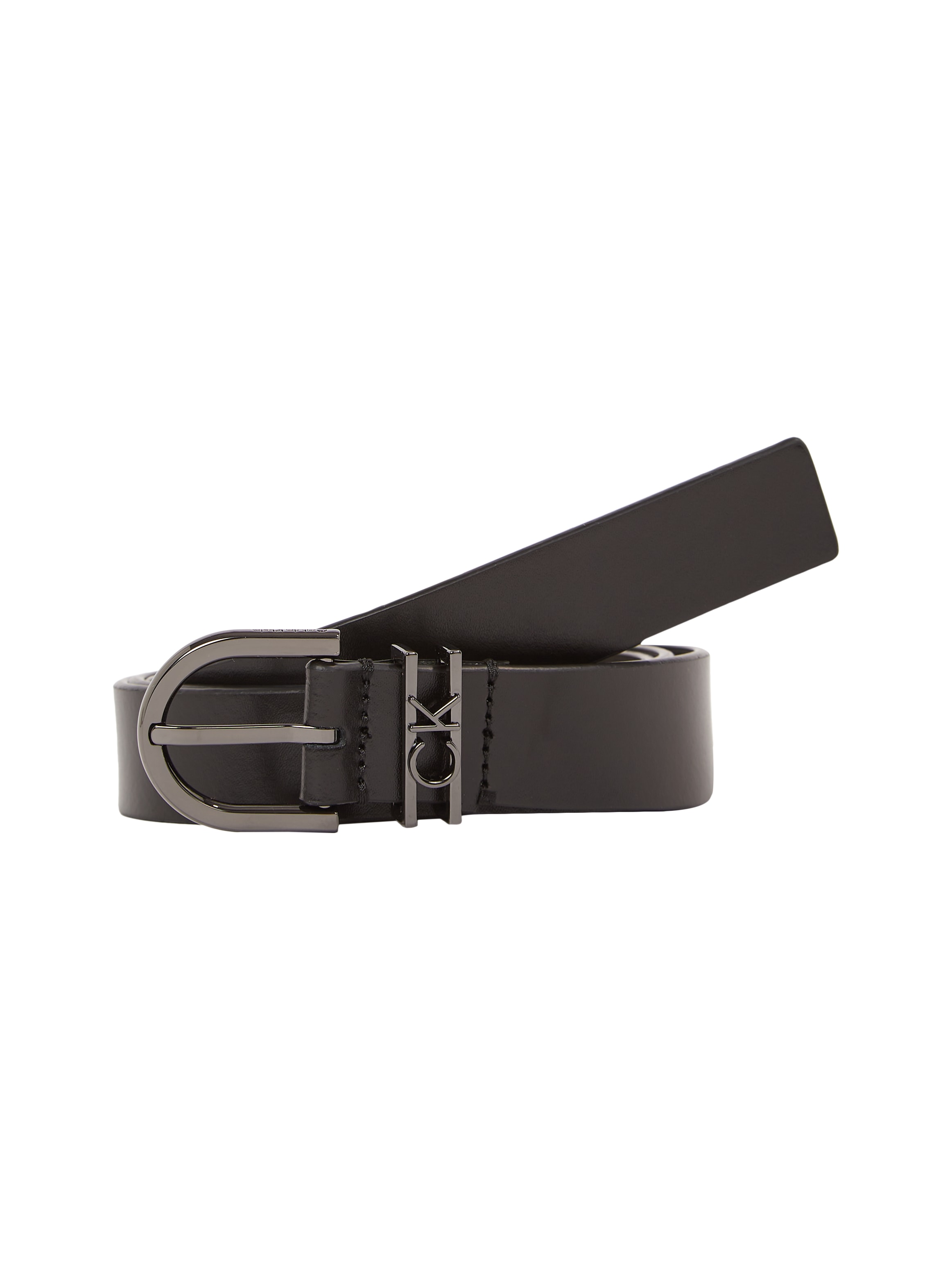 Calvin Klein Ledergürtel »CK LOOP RND BUCKLE BELT 2.5CM«, mit Logoprägung