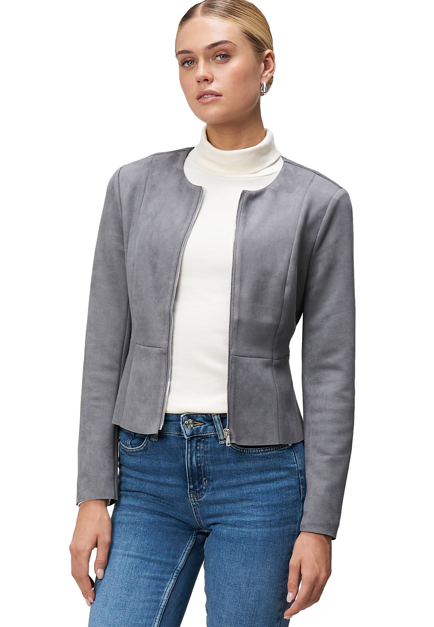 Zero Jackenblazer »Blazer Wildlederoptik«