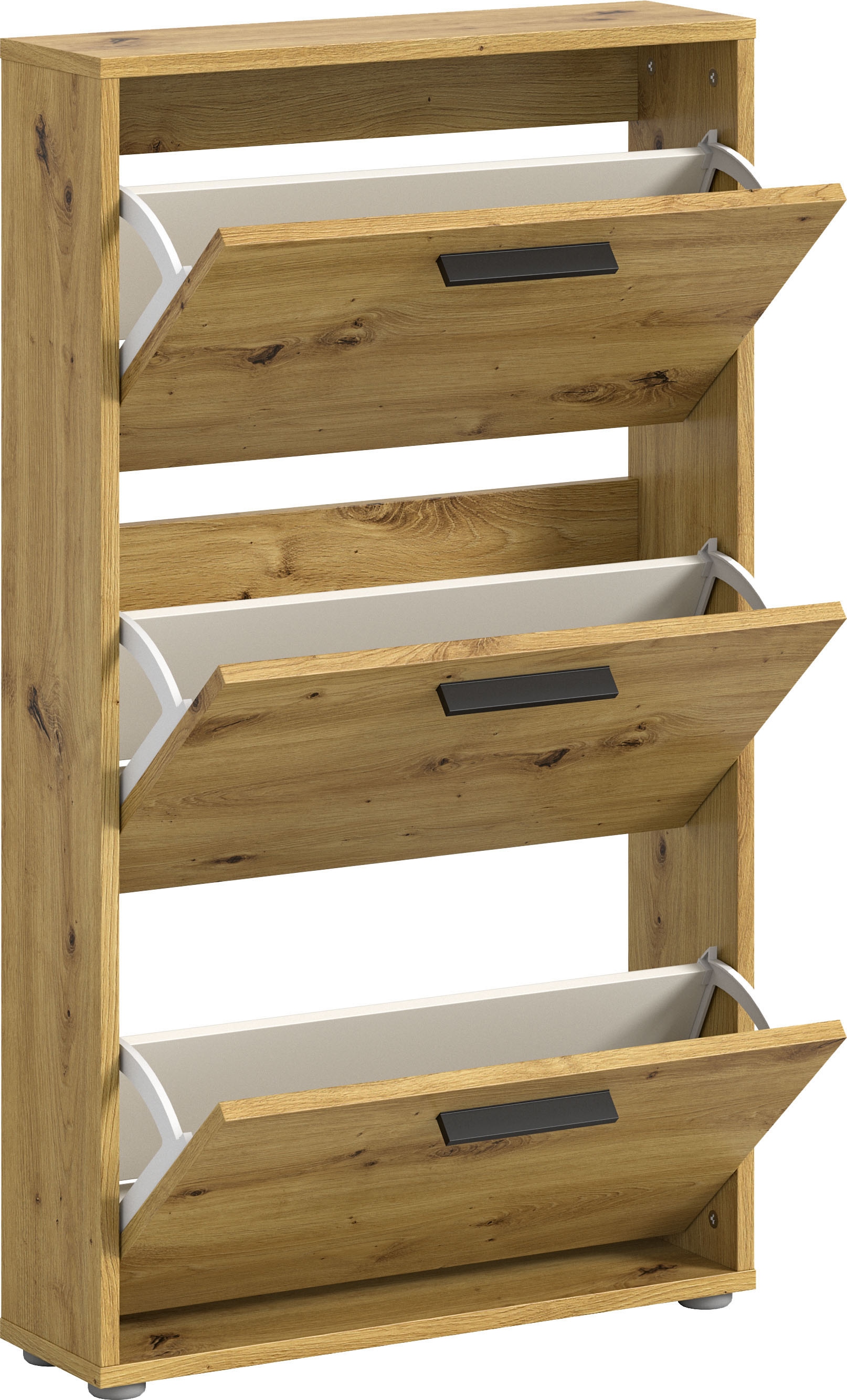 HBZ Schuhkommode »Sam«, (1 St.), Schuhkipper, Schuhschrank mit 3 Klappen, BxHxT 59x103x17cm