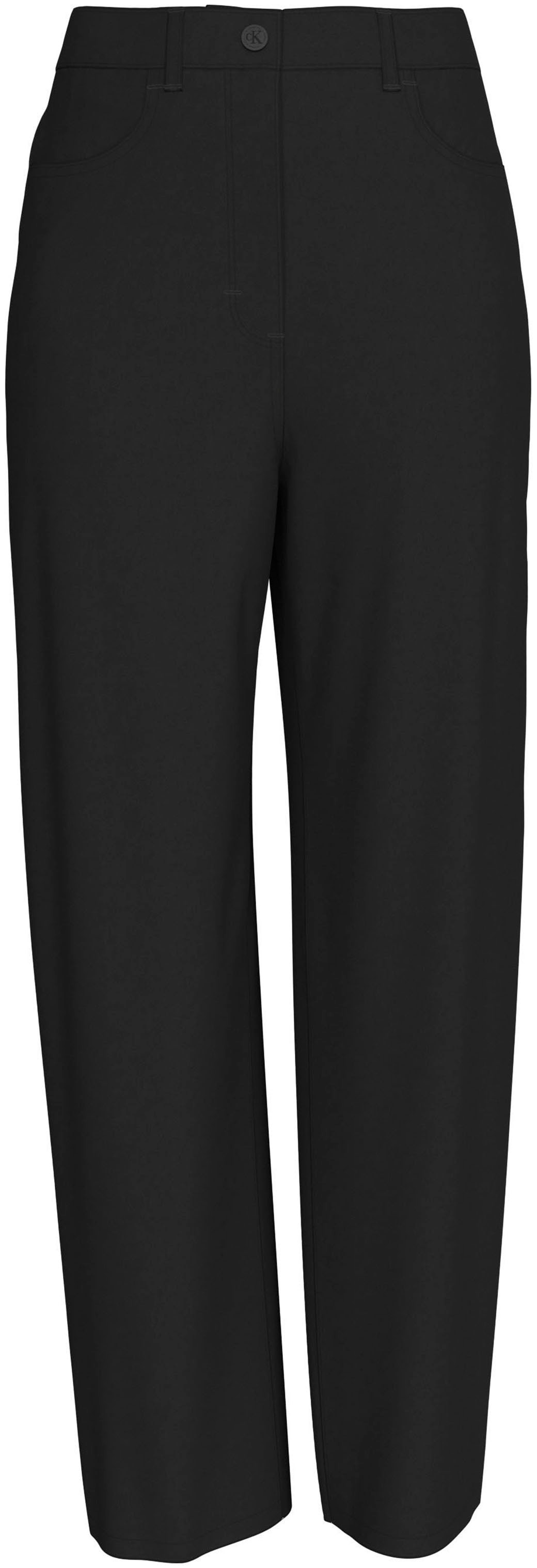 Calvin Klein Jeans Stretch-Hose »STRETCH HIGH RISE STRAIGHT PANT«, aufgesetzte Taschen, 1-Knopf-Form