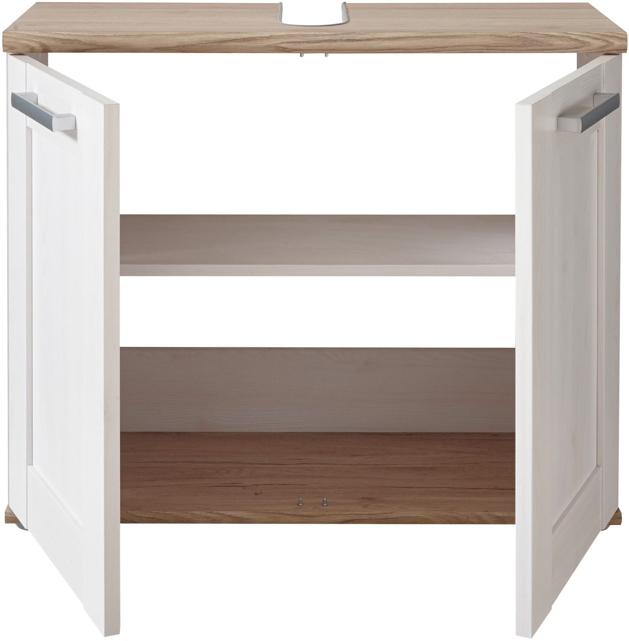 BASIC by Balculina Waschbeckenunterschrank »Romance Waschbeckenunterschrank, Badezimmerschrank 80x66x32«, (1 St.), Breite 80 cm, Tür L/R montierbar