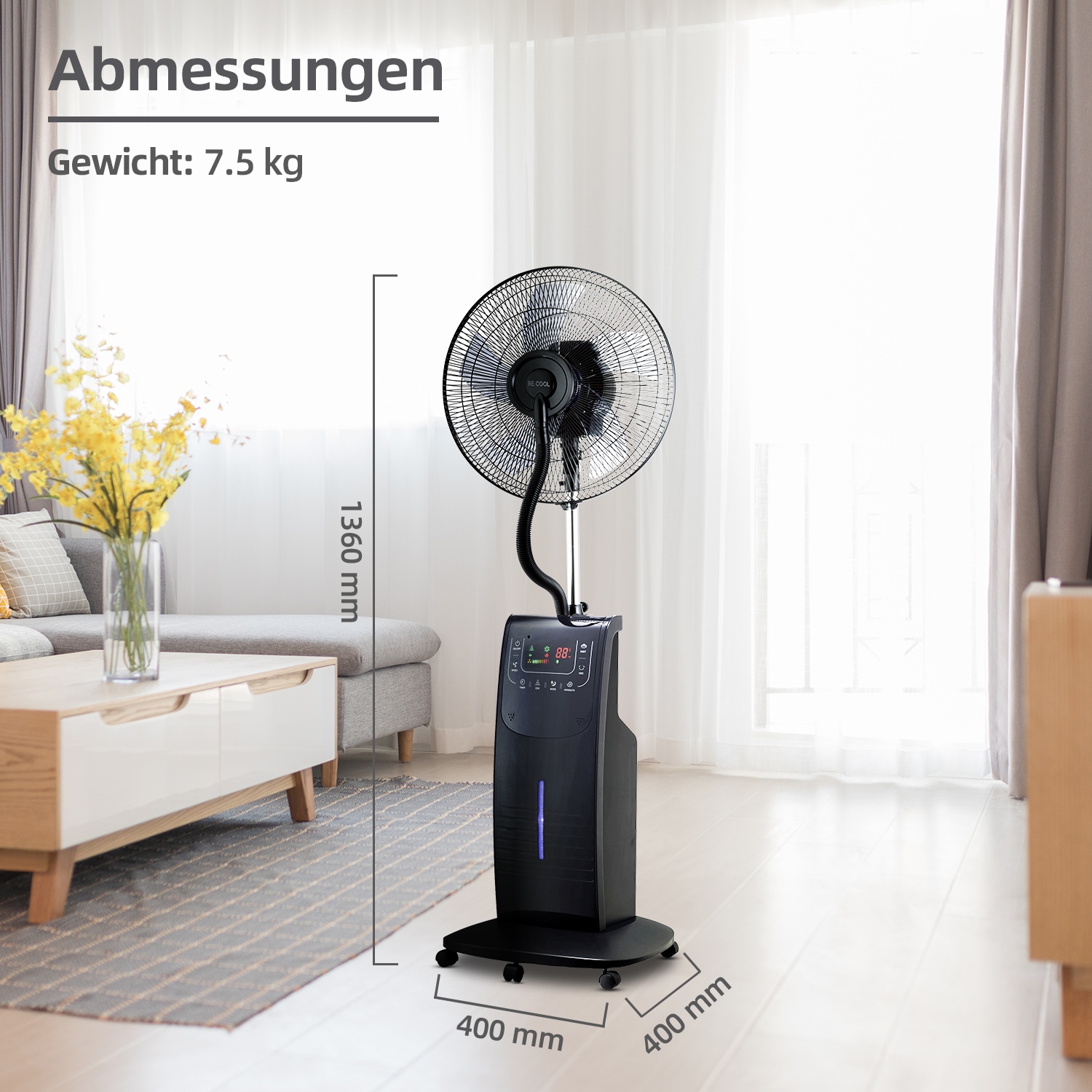 be cool Standventilator »BC40SNST2202F«, 40 cm Durchmesser