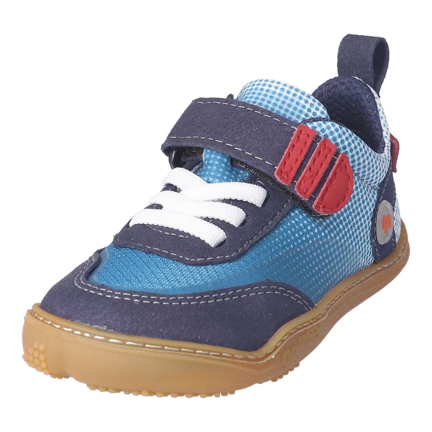 qnuffs Barfußschuh »Fichte«  Klettschuh, Sneaker, Halbschuh mit Kontrastbesätzen