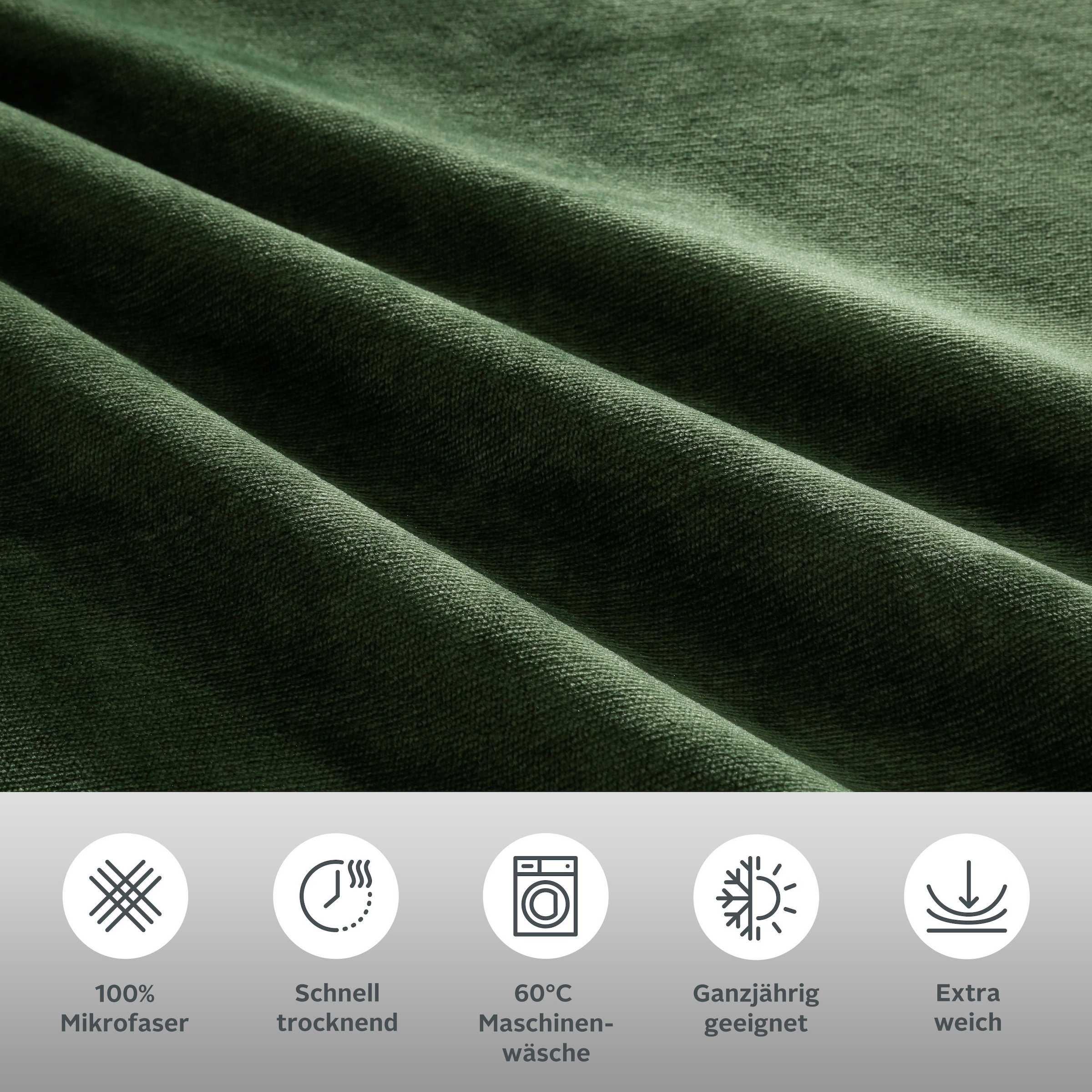 my home Bettwäsche »Desner3« 2 tlg. Bettwäsche mit Reißverschluss, Cashmere-Touch, kuschelig & weich