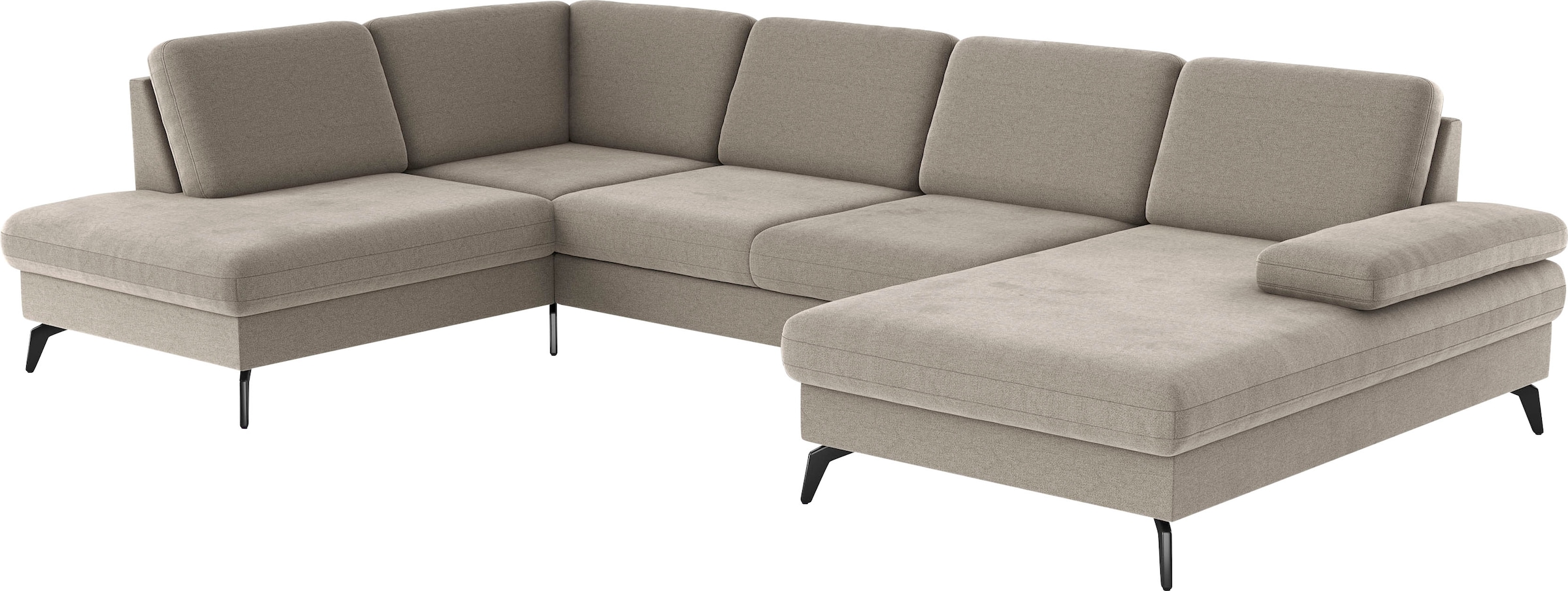 sit&more Wohnlandschaft »Morris U-Form, inkl. Sitztiefenverstellung«, wahlweise mit Armteilverstellung, Bettfunktion & Bettkasten