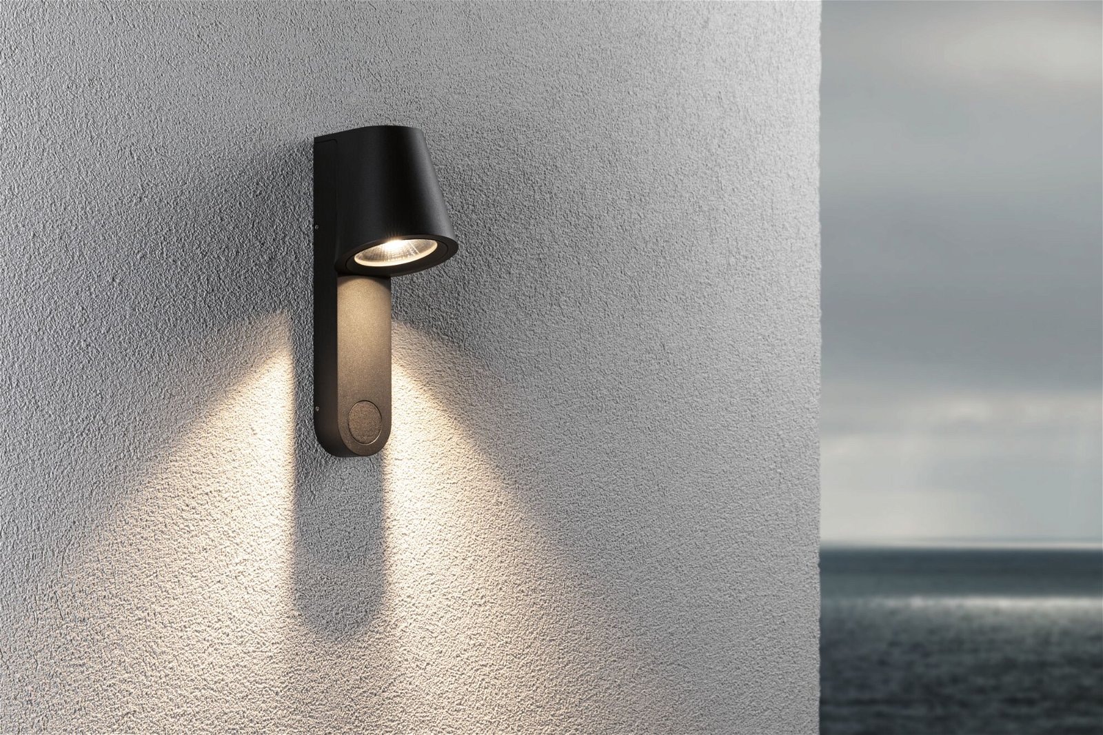 Paulmann LED Außen-Wandleuchte »IP44 105x127mm 3000K 9W 700lm 230V 65° Anthrazit Aluminium«, 1 flammig, Bewegungsmelder mit Hochfrequenz-Sensor