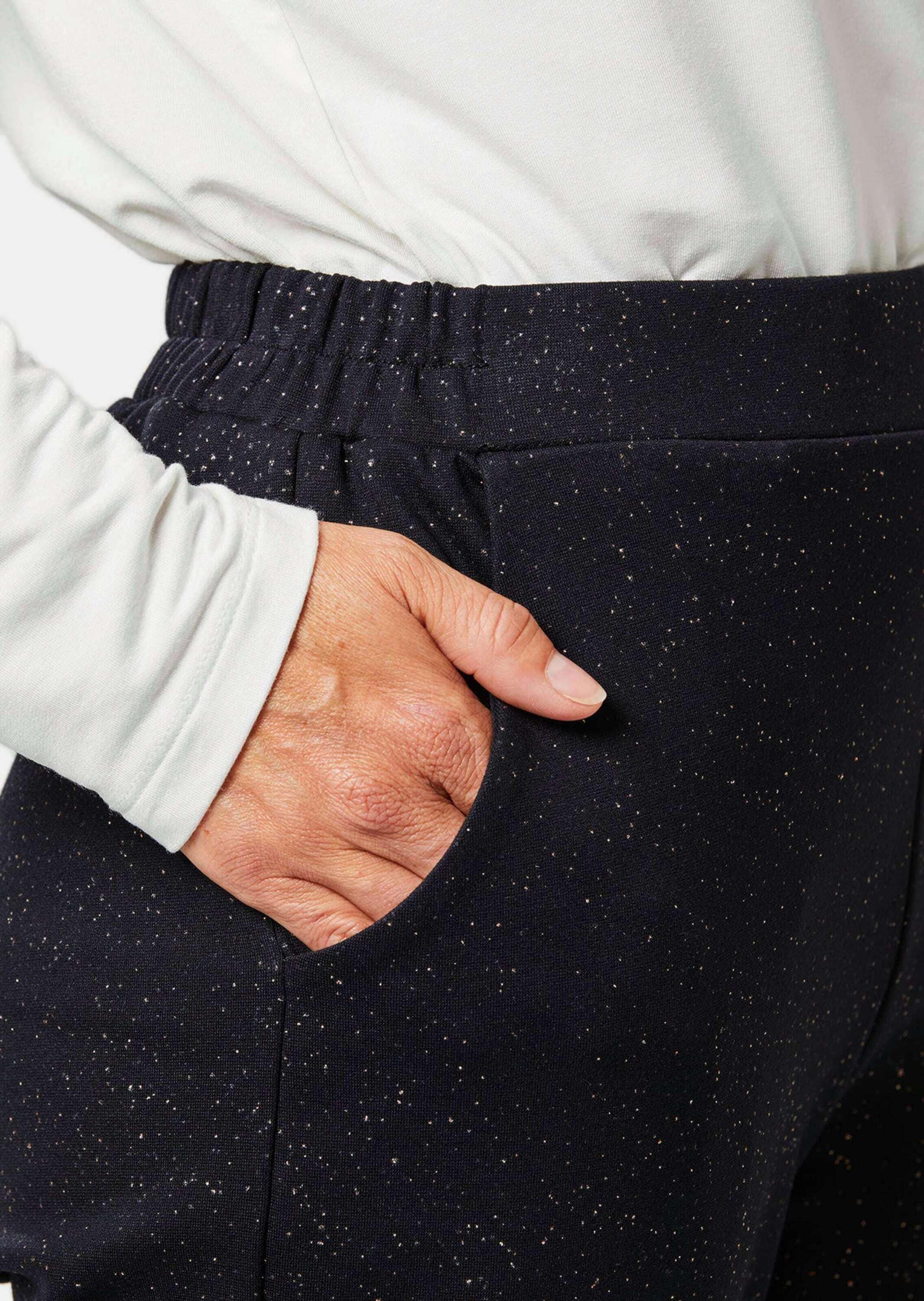GOLDNER 2-in-1-Hose »Kurzgröße Stretchbequeme Hose mit Glitzer«
