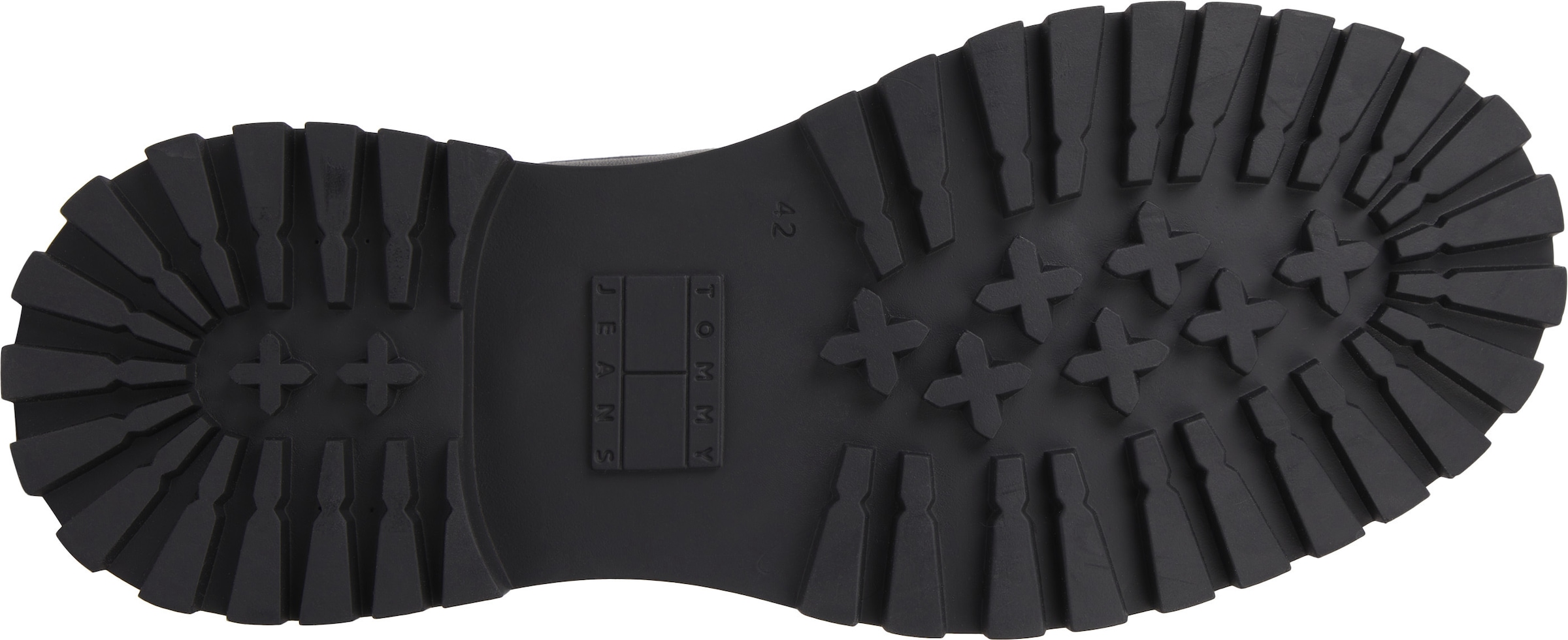 Tommy Jeans Schnürstiefelette »TJM LACE UP BOOT«, Blockabsatz, Schnürboots in derber Optik