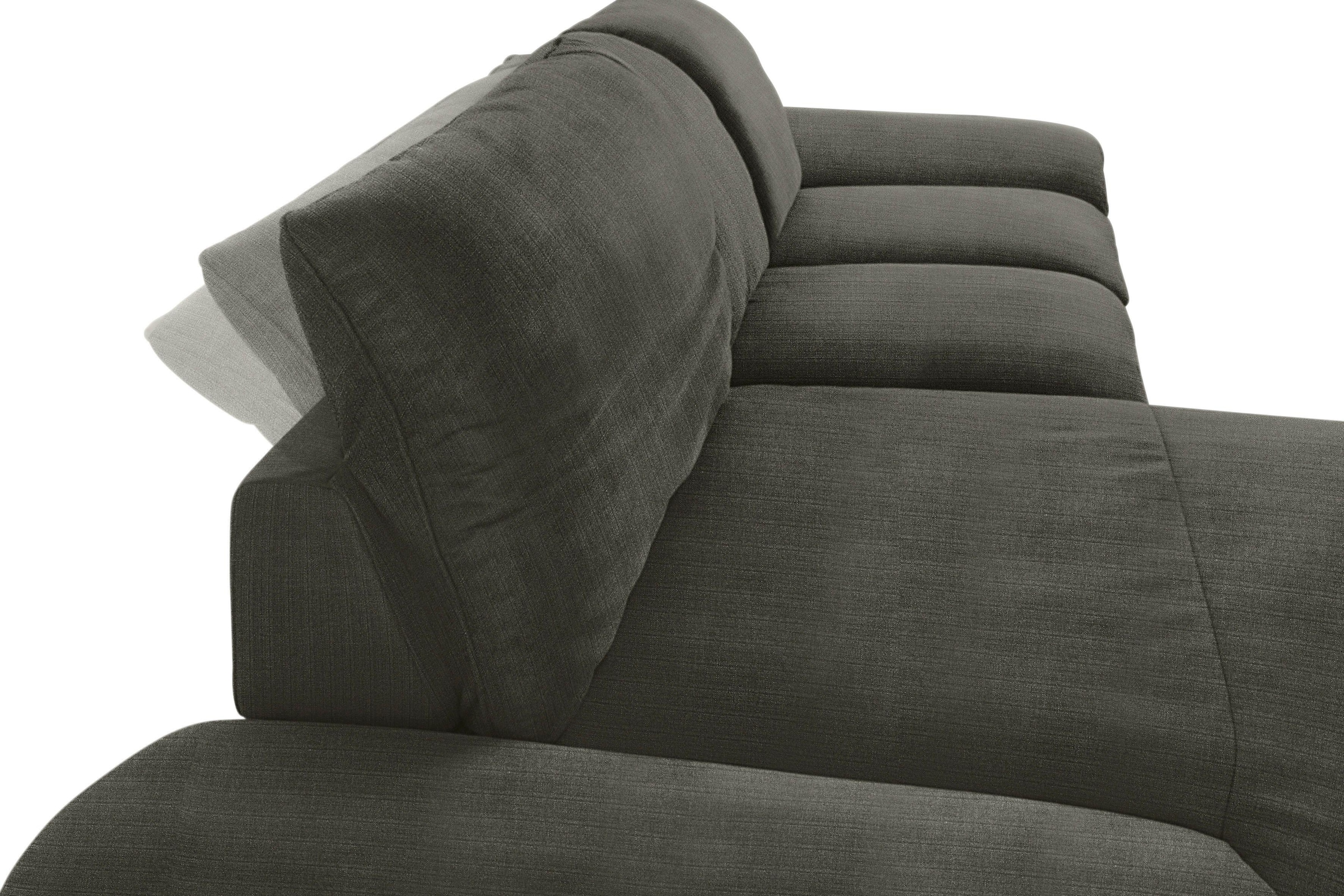 W.SCHILLIG Ecksofa »enjoy&MORE, Designsofa, elegant und bequem, L-Form«, mit Sitztiefenverstellung, Füße Chrom glänzend, Breite 310 cm