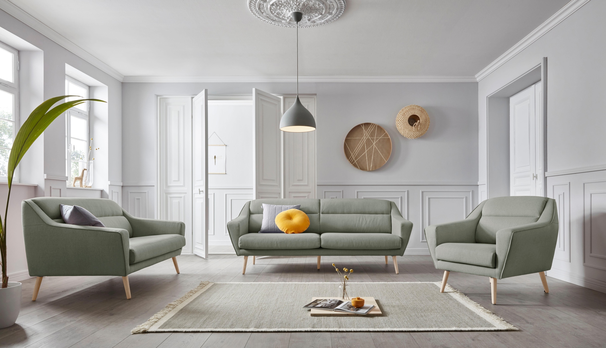 OTTO home Sessel »Bille« mit Naht im Rückenkissen und Eiche-Beinen, Design by Morten Georgsen