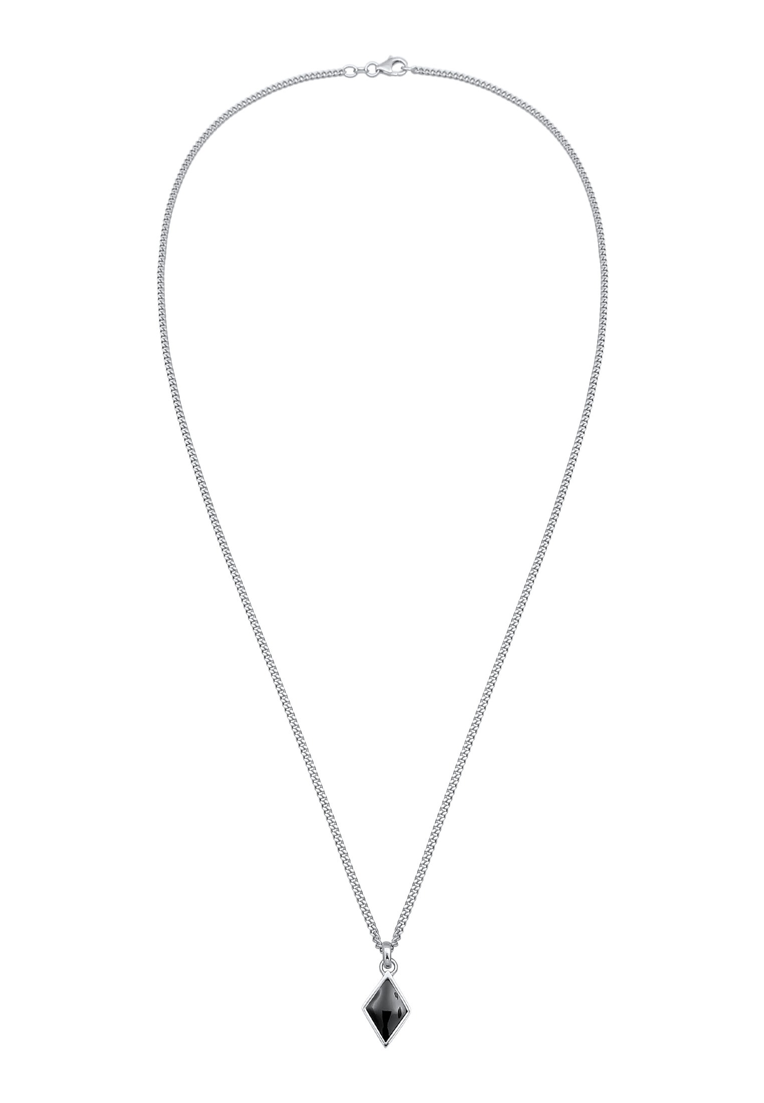 Kuzzoi Kette mit Anhänger »Halskette Raute Emaille Geo Style 925 Silber«