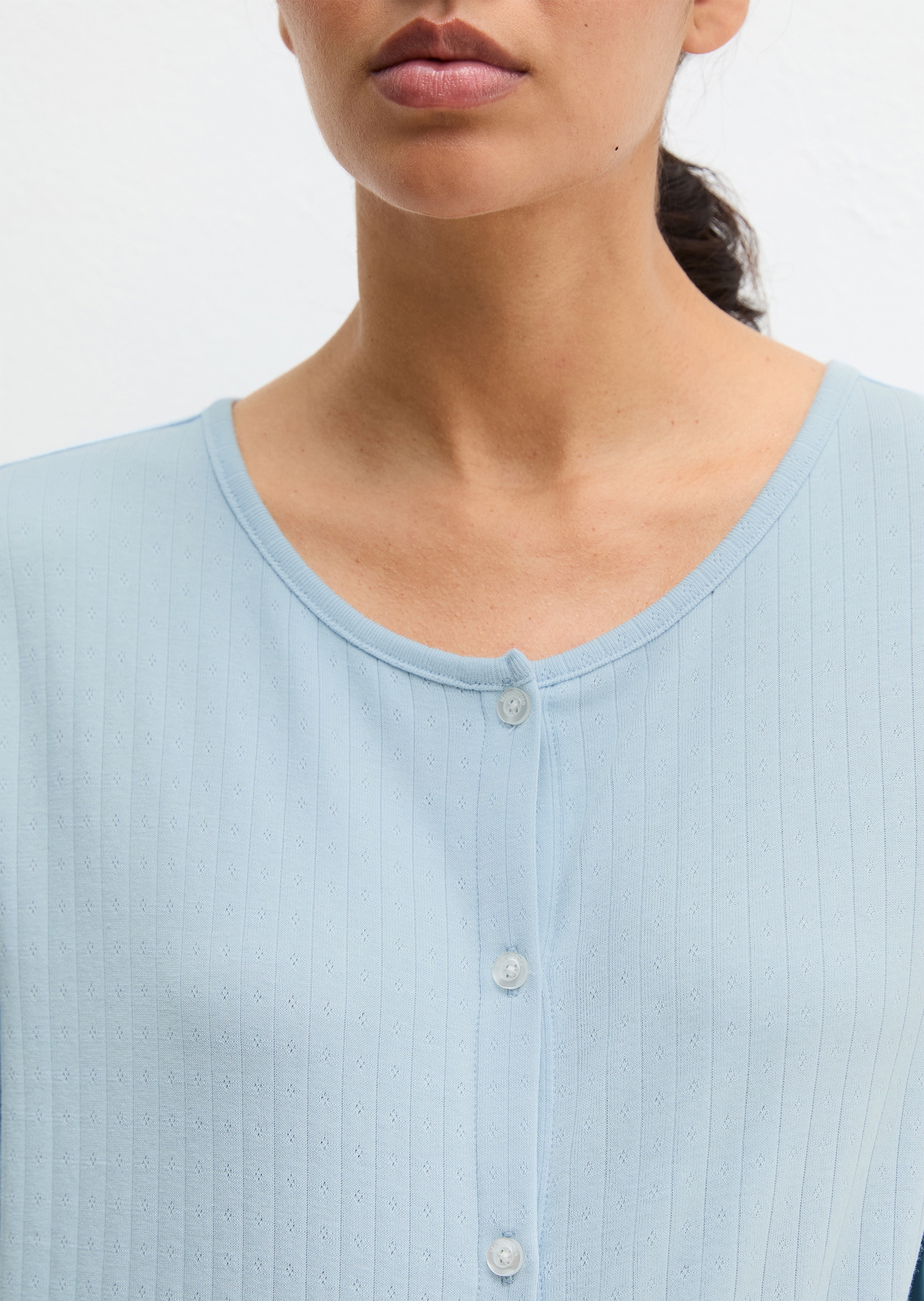 Marc O'Polo Cardigan »Mix N Match Airy Cotton Rib« mit langen Ärmeln und Knöpfen, Baumwollmix