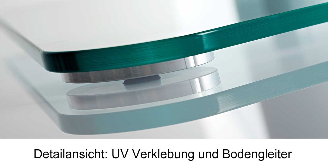 VCM Wohnzimmertisch »Universal TV Fernseh Ständer Standfuß Alu Zental« 1 Stk. tlg.