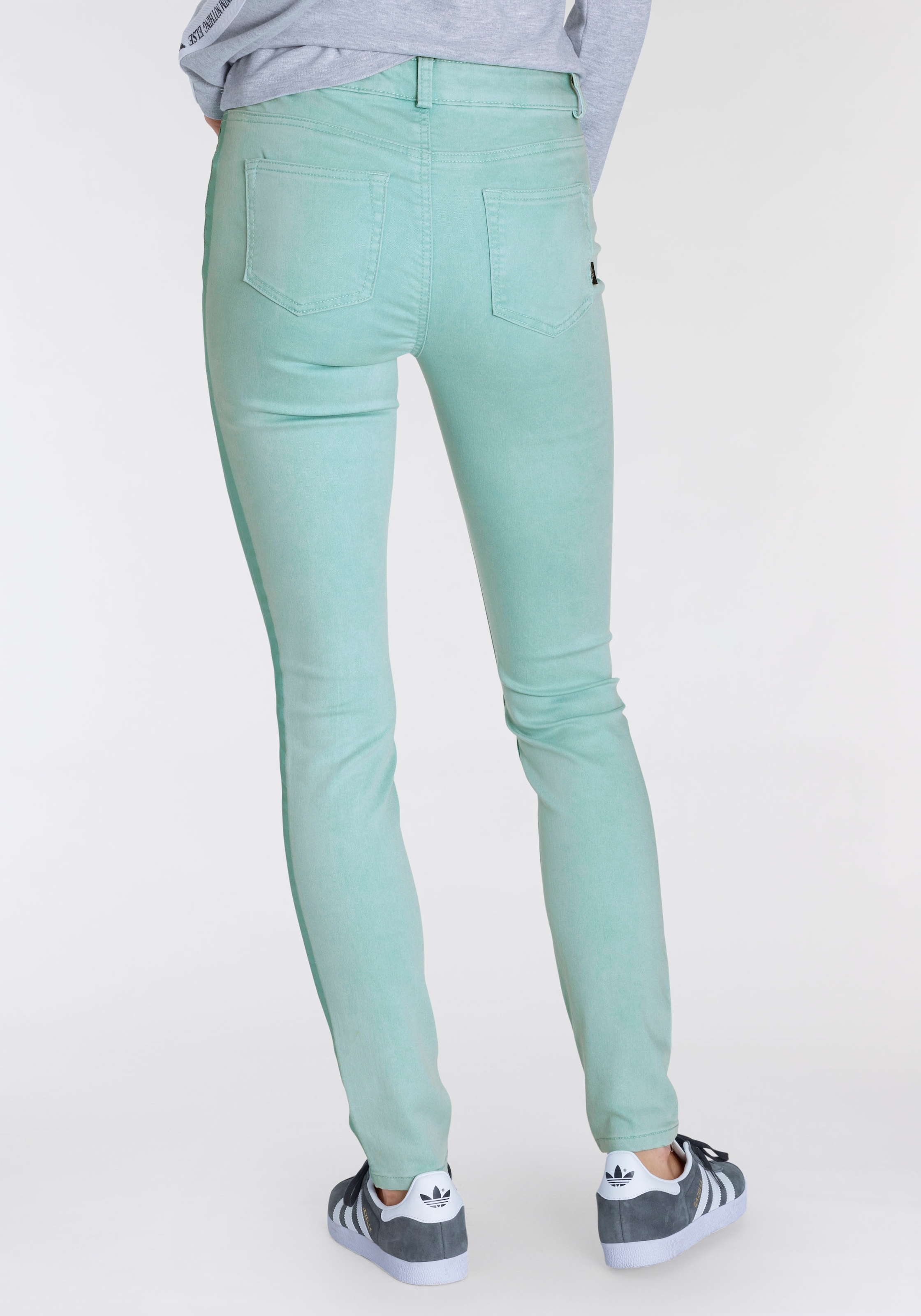 Arizona Skinny-fit-Jeans seitlichem mit Streifen Stretch«, ♕ Waist »Ultra bei High