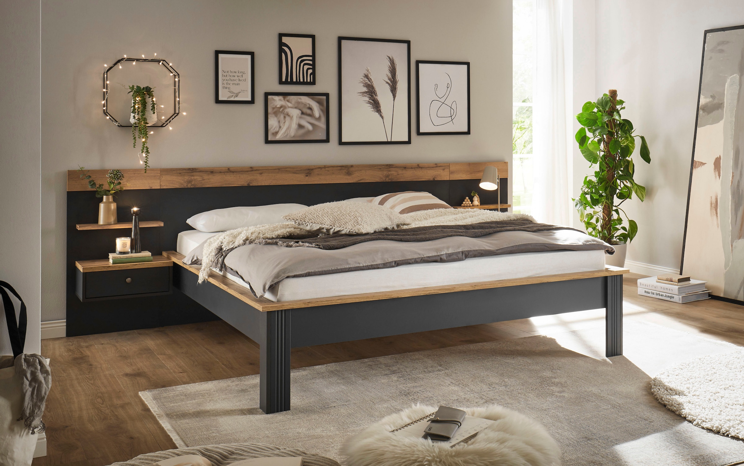 OTTO home Schlafzimmer-Set »Westminster« Bett Liegefläche 180/200cm und 2 Wandpaneele