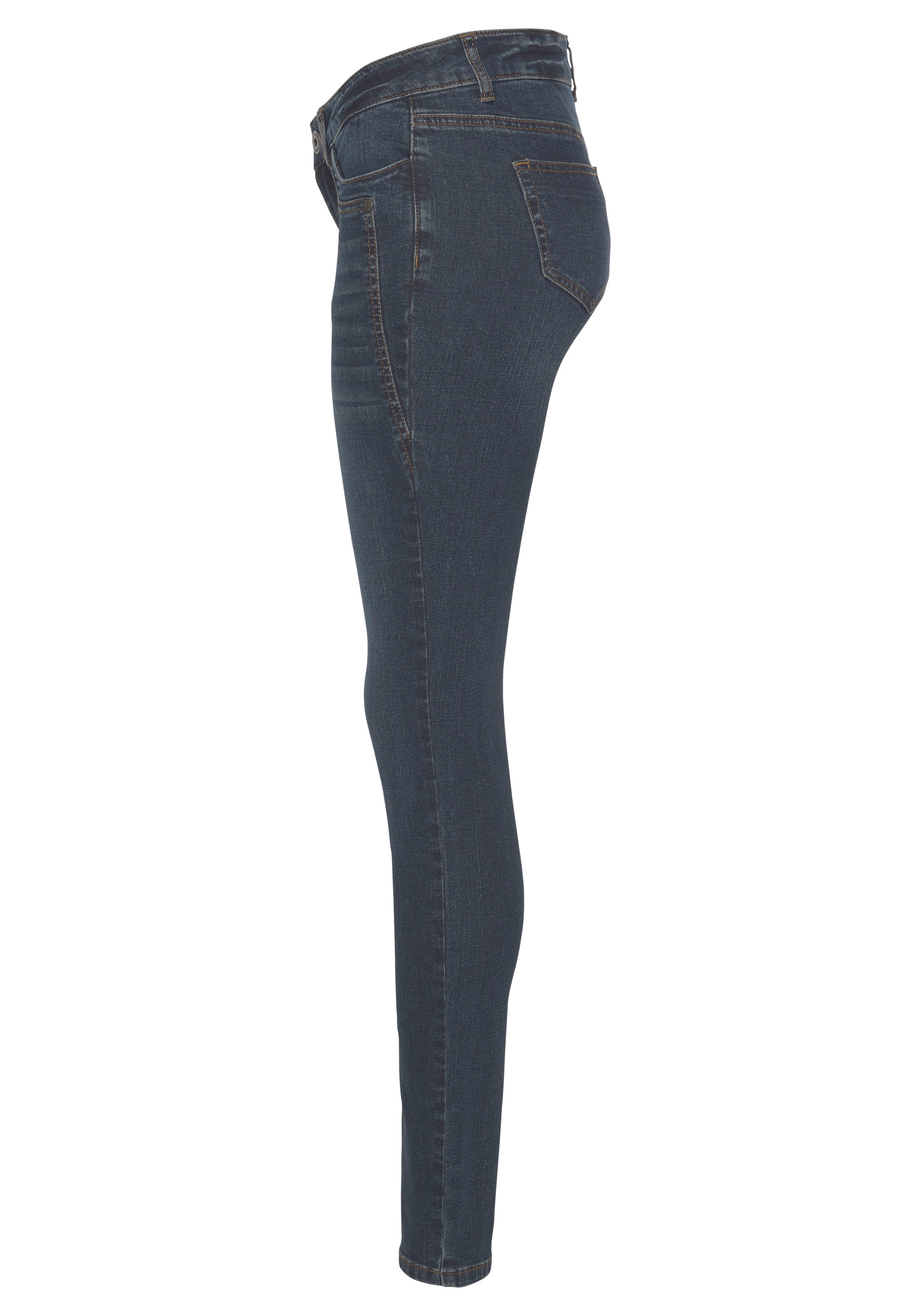 Arizona Skinny-fit-Jeans »mit Keileinsätzen«, extra-enger Beinschnitt, niedrige Leibhöhe
